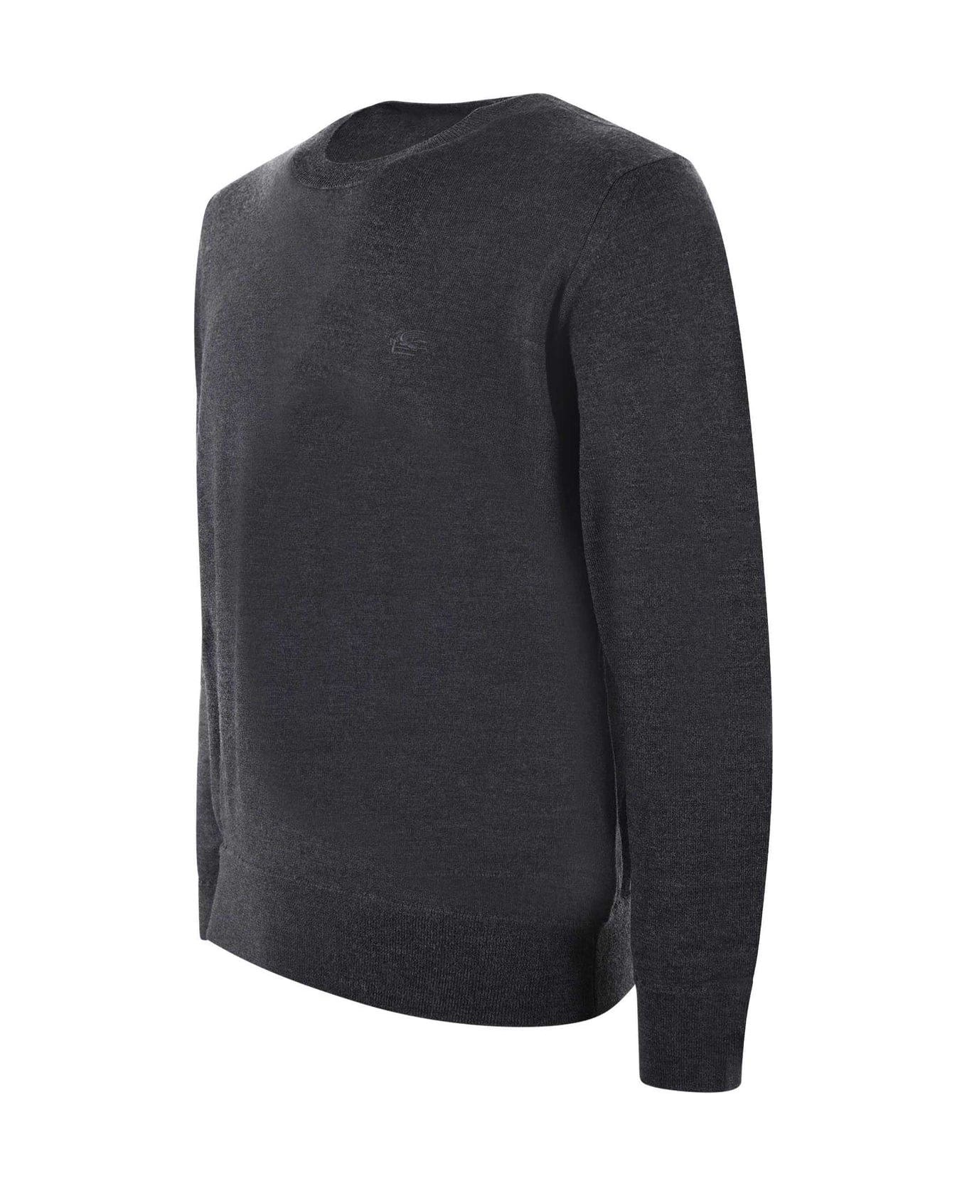 Etro Logo Embroidered Crewneck Knitted Jumper
