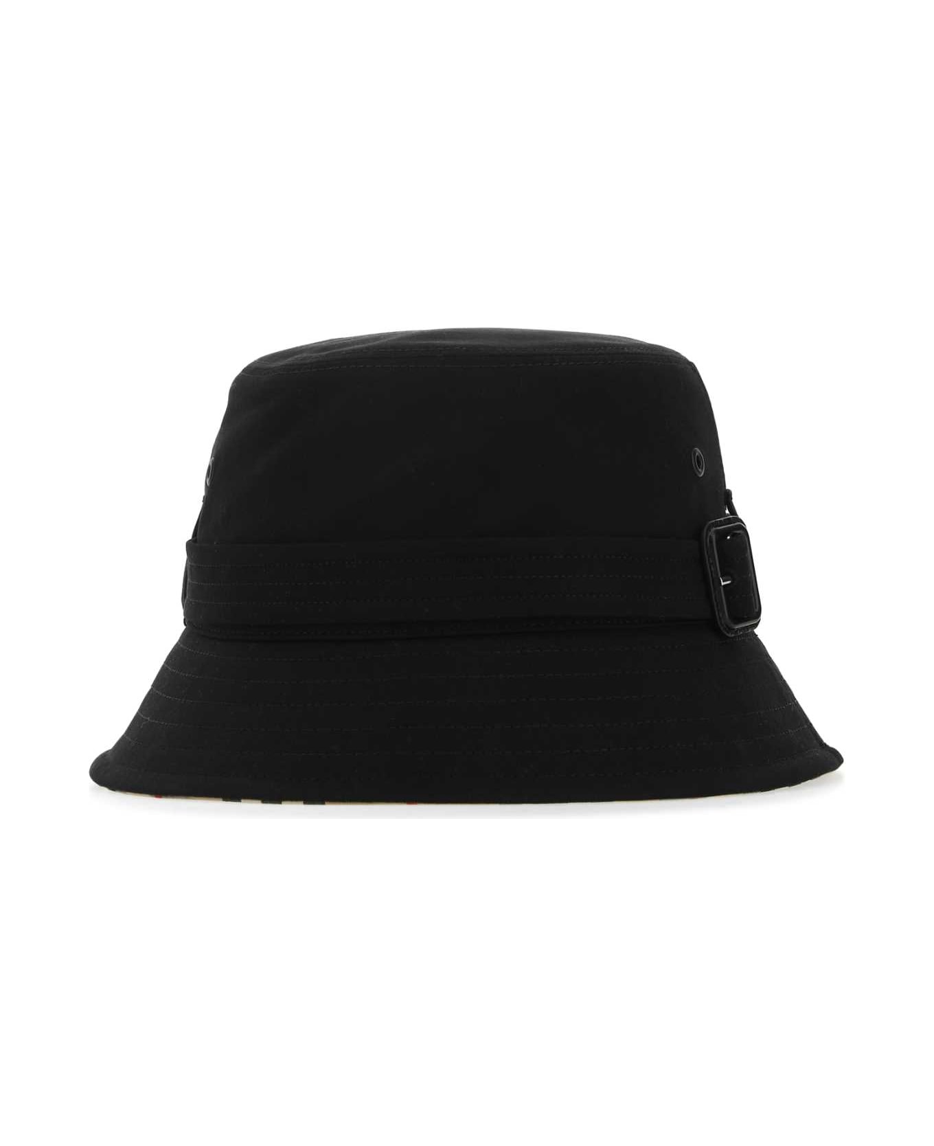 Burberry Black Cotton Hat - A1189 ヘアアクセサリー