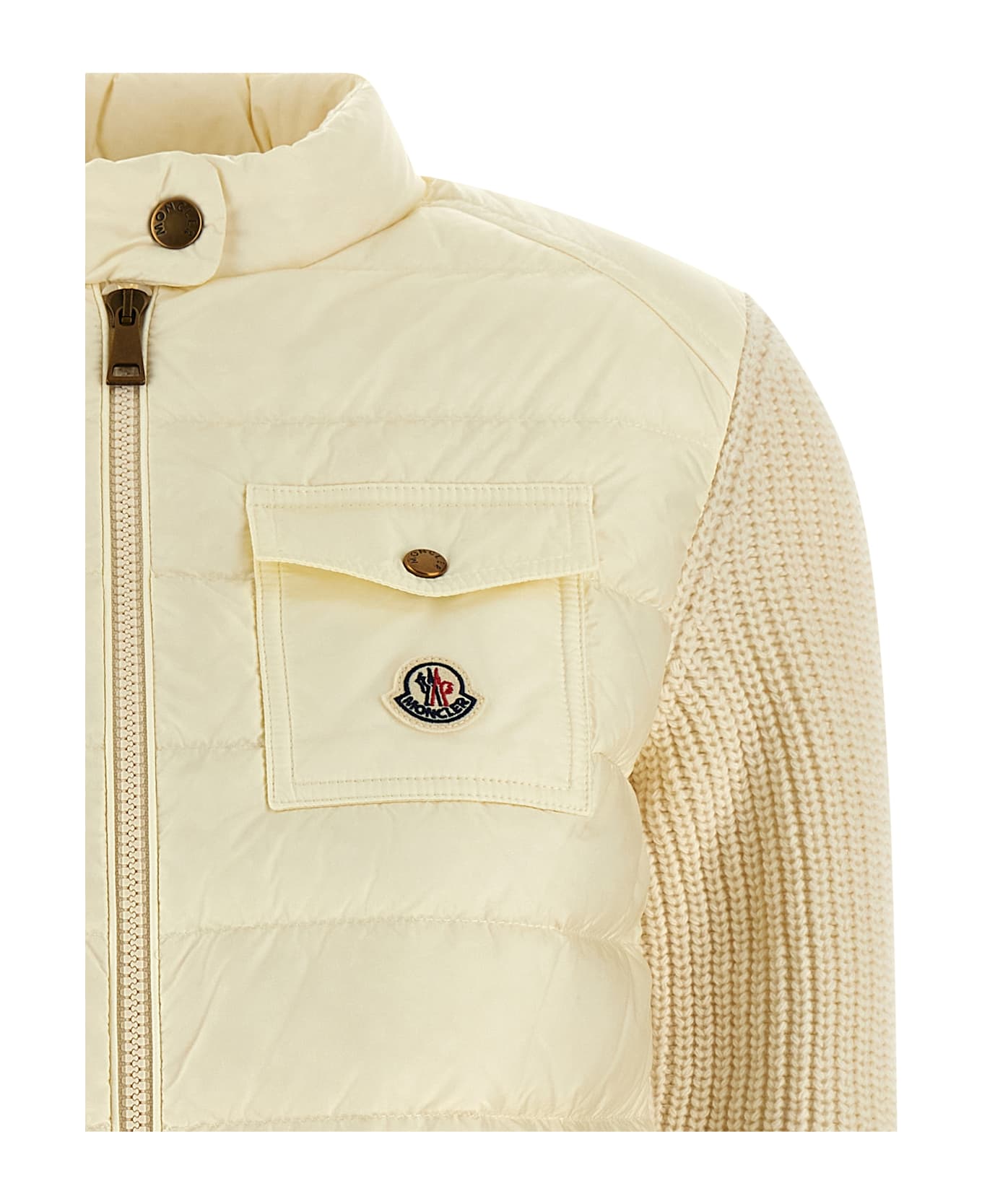 Moncler Padded Cardigan - White