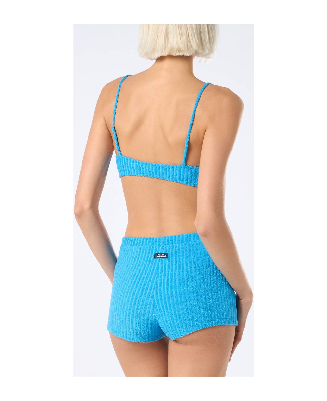 MC2 Saint Barth Woman Terry Hot Pants Sherlin - SKY
