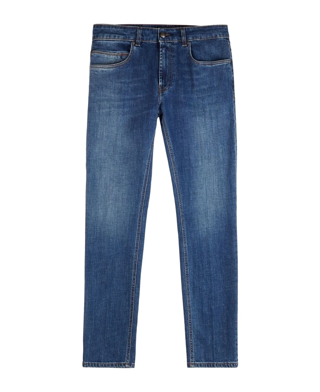 Fay Jeans Slim In Cotone Elasticizzato Blu - Blue