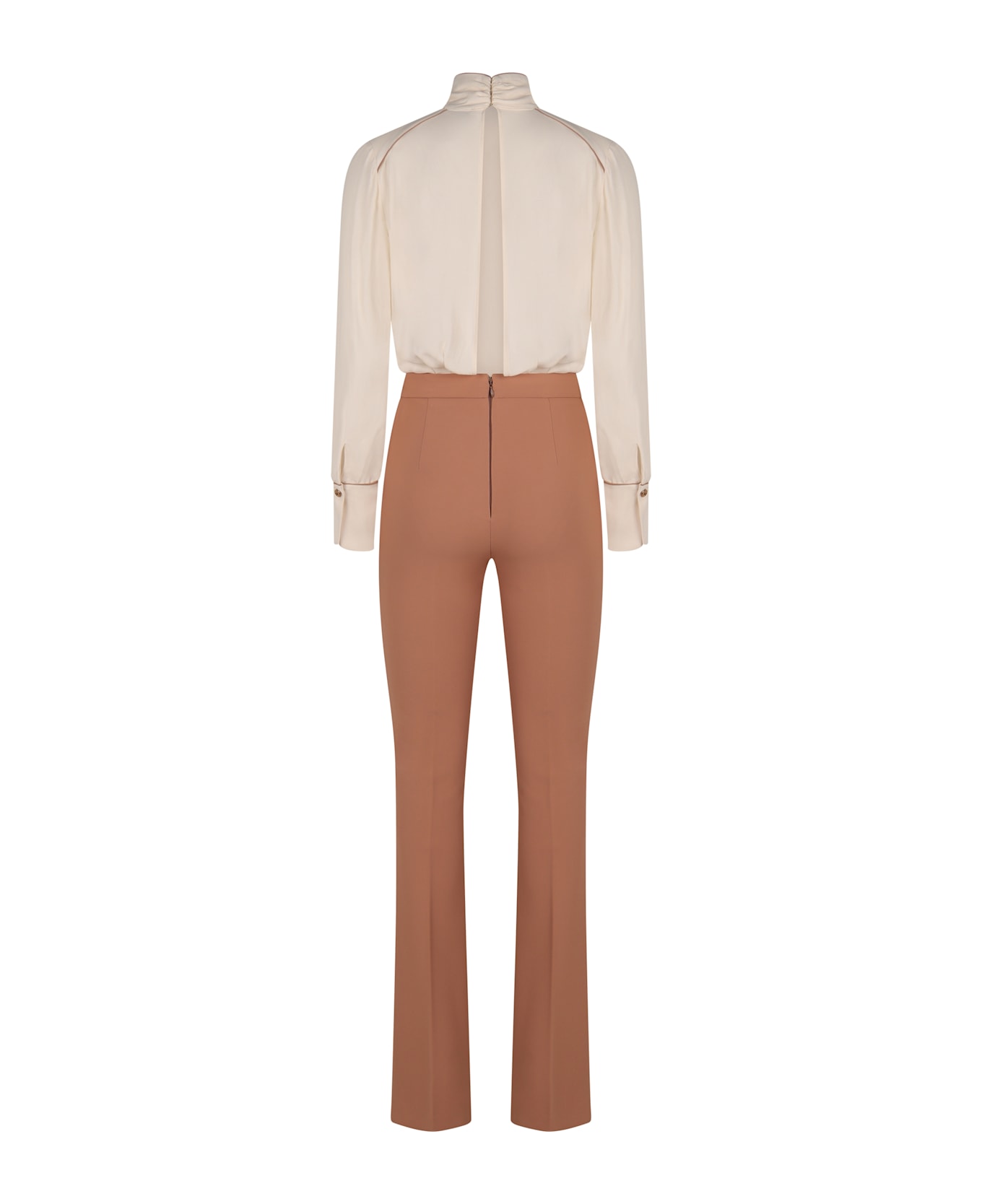 Elisabetta Franchi Crepe Jumpsuit - Pink