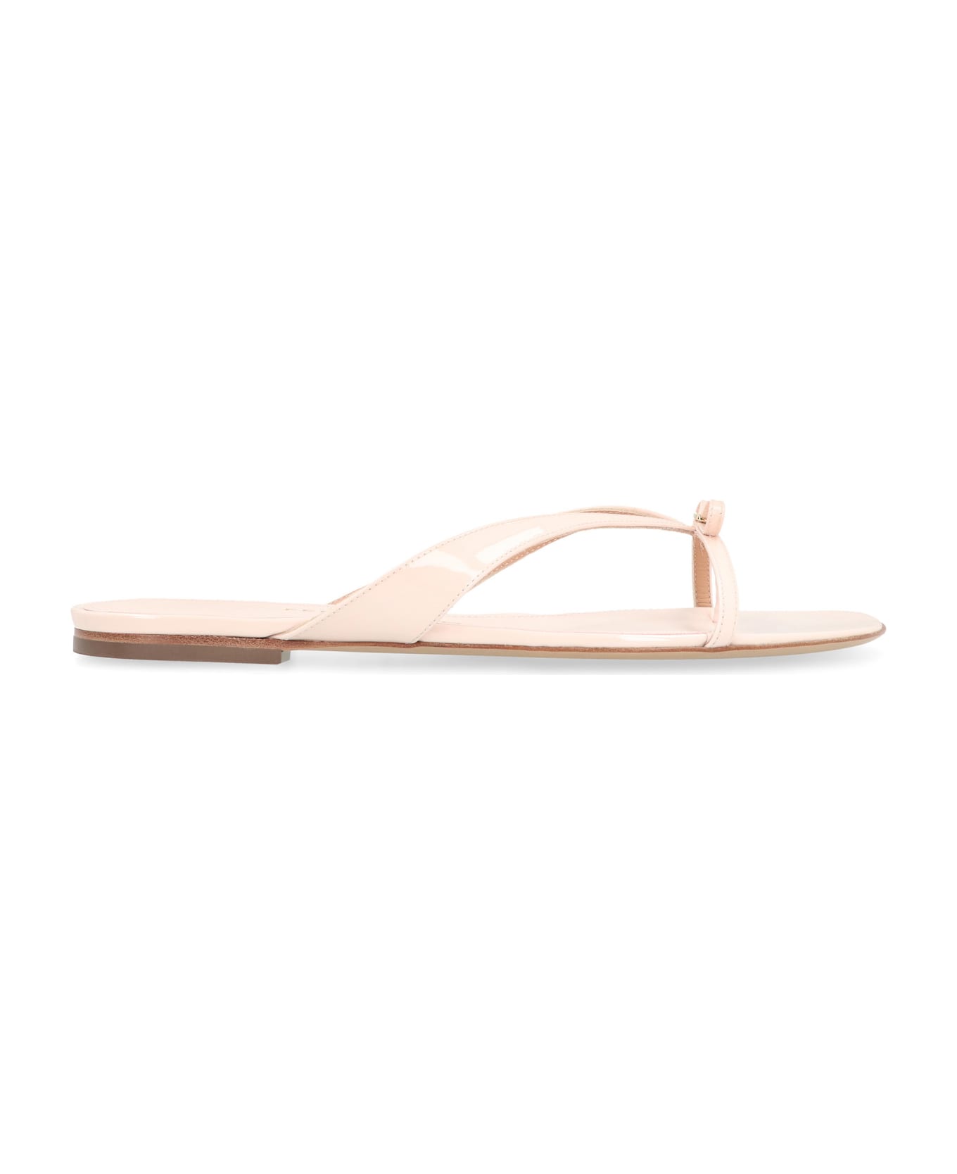 Ferragamo Mini Bow Leather Flip-flops - Pink