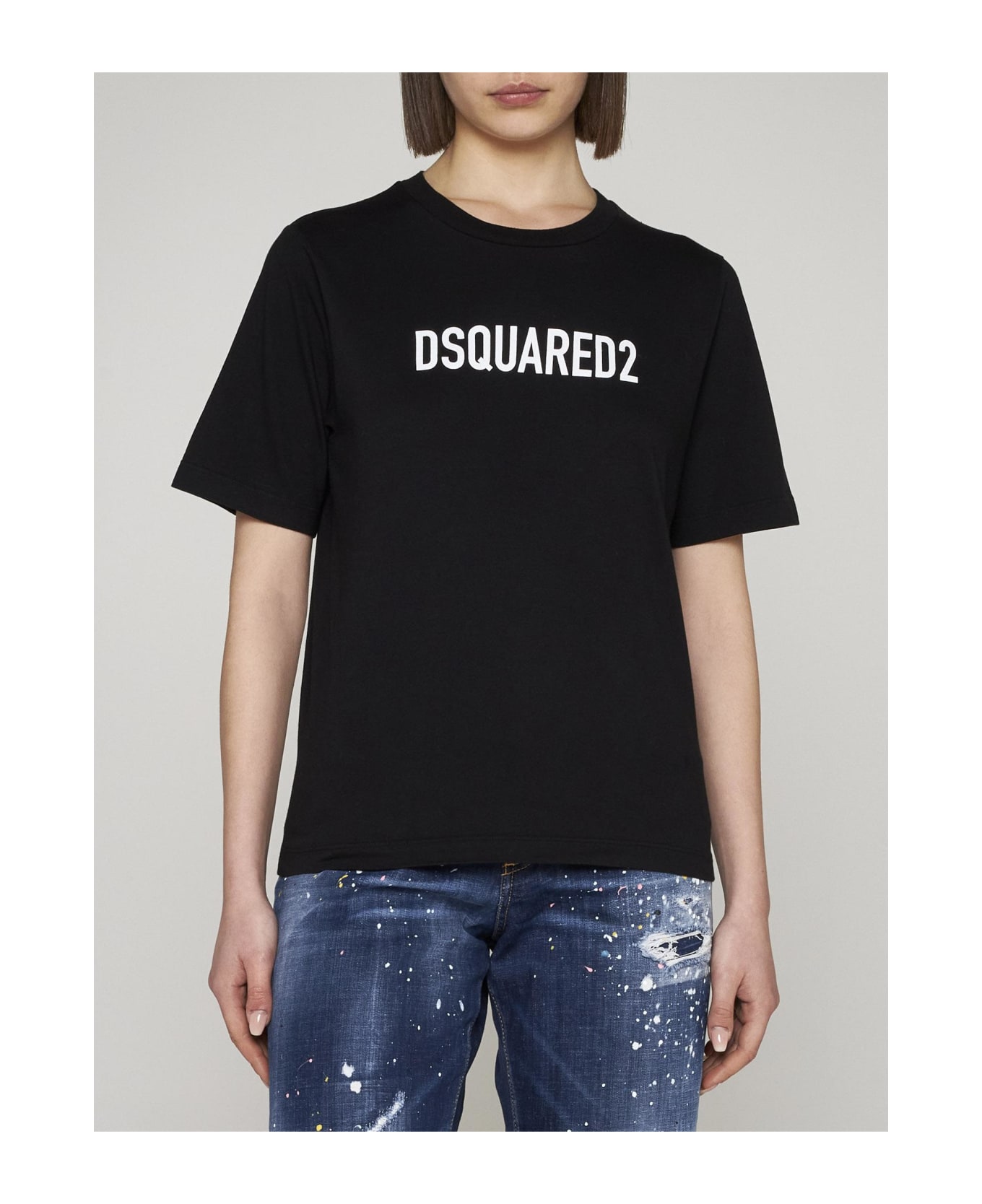 Dsquared2 Logo Cotton T-shirt - Black