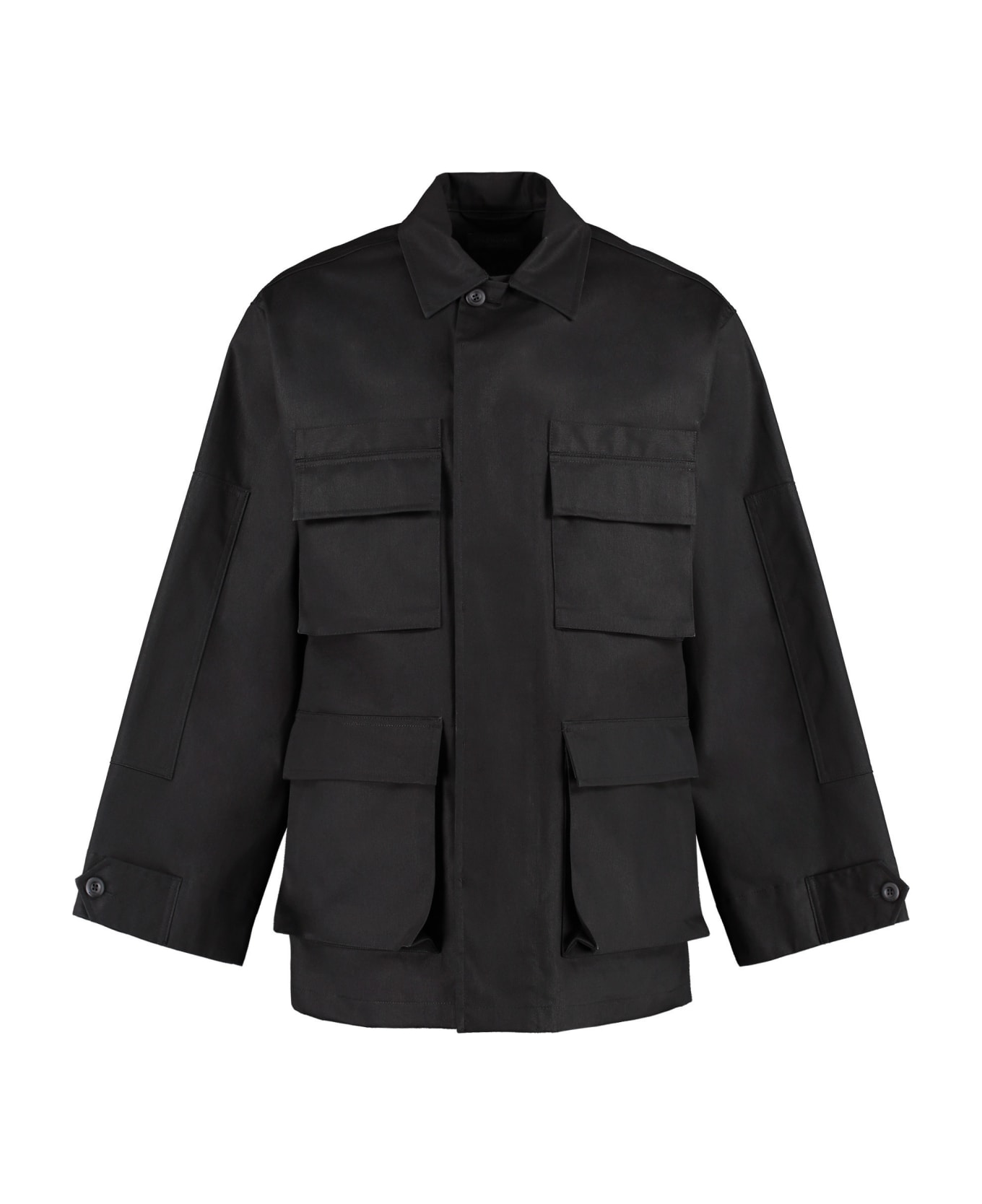 Balenciaga Multi-pocket Cotton Jacket - black