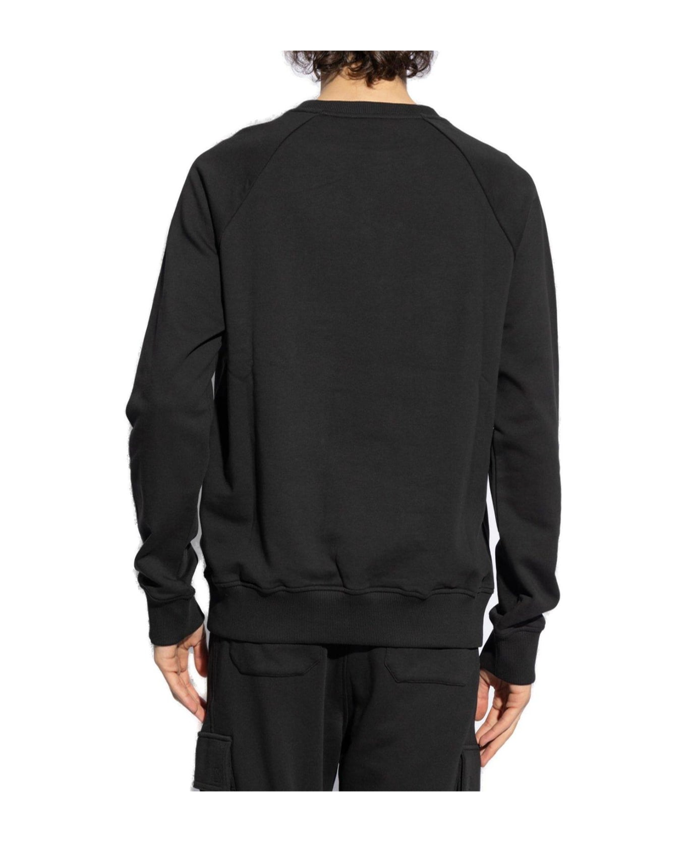 Balmain Logo Printed Crewneck Sweatshirt - NERO BIANCO