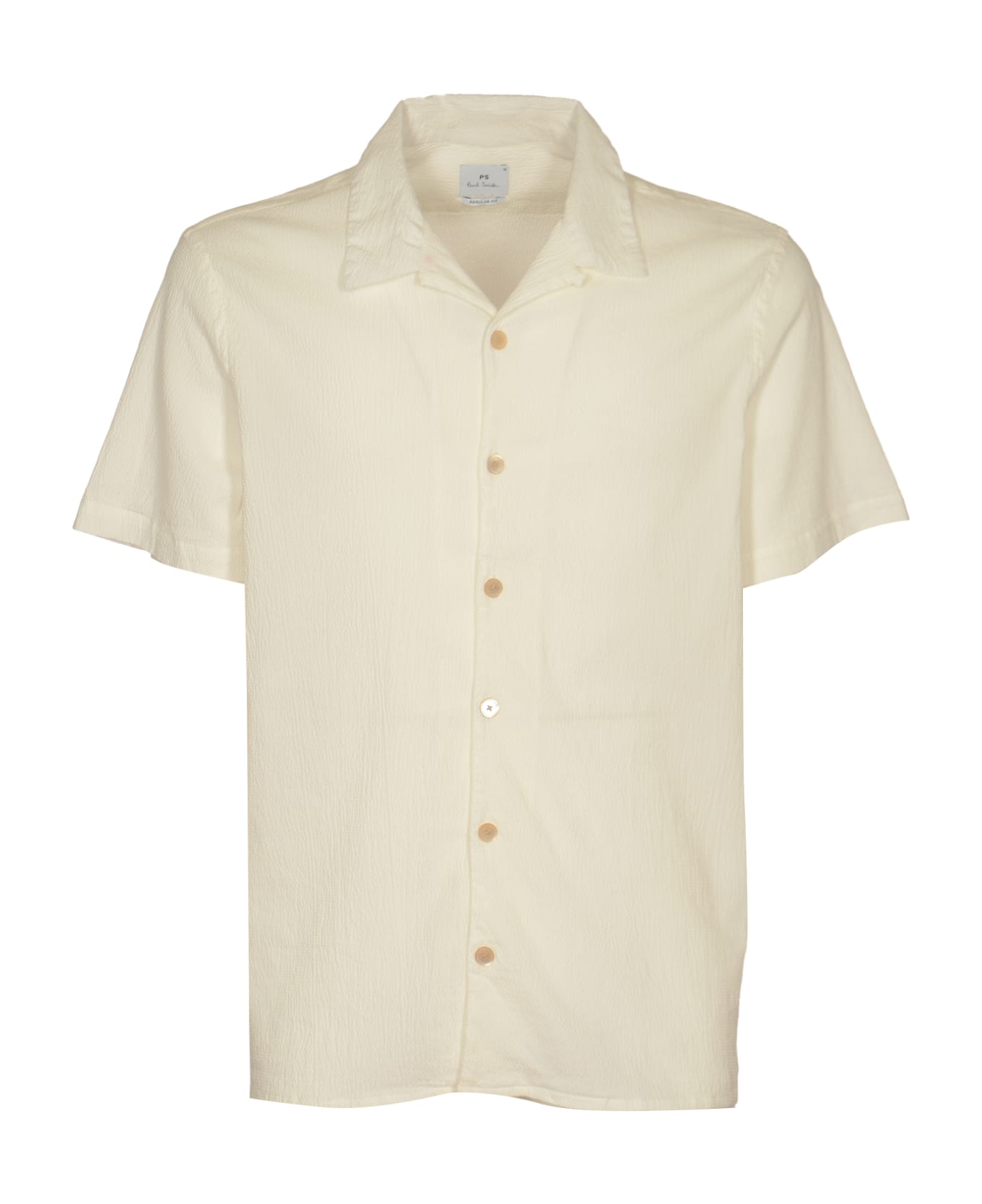 PS by Paul Smith Formal Plain Short-sleeved Shirt - Off White