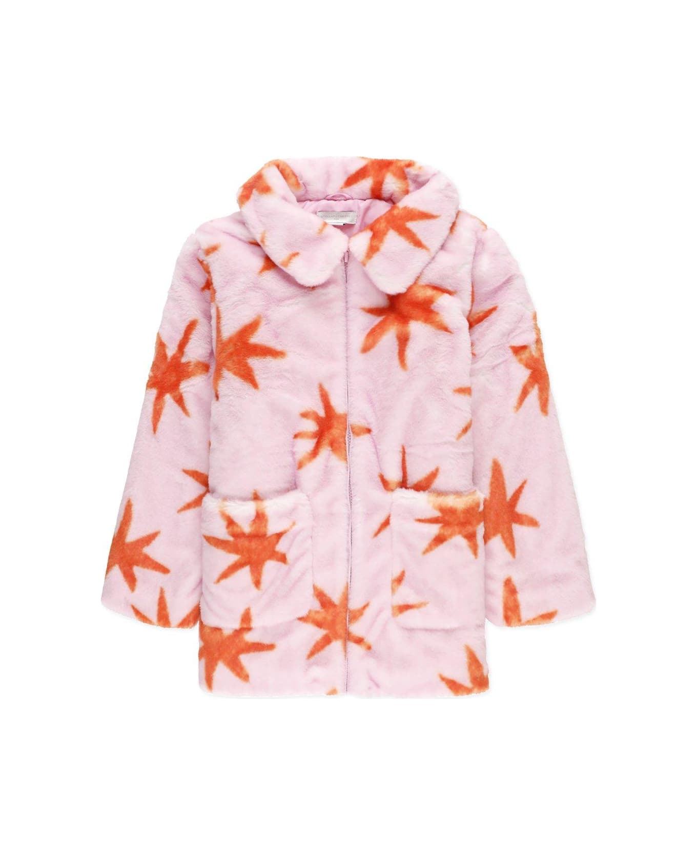 Stella McCartney Patterned Zipped Coat - Pink