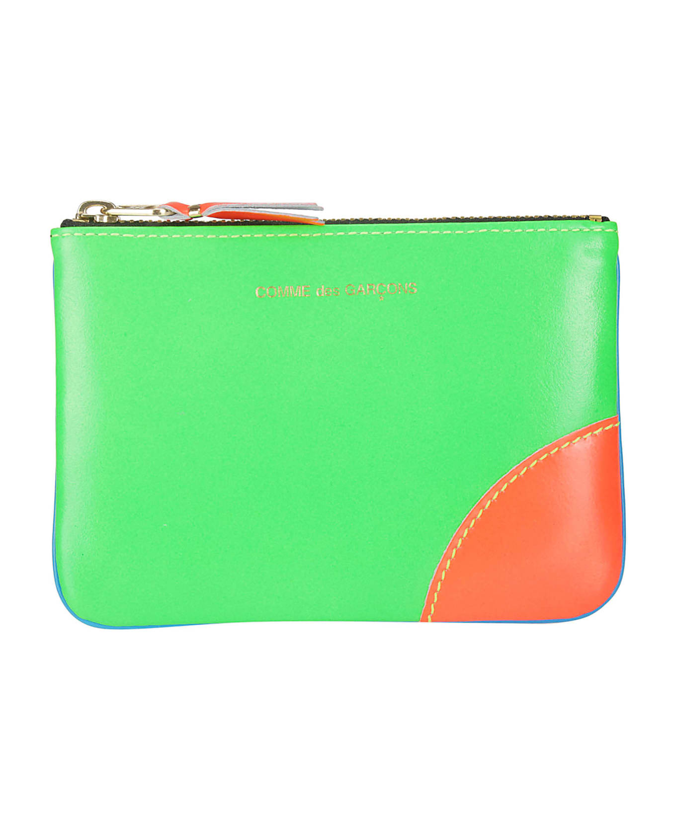 Comme des Garçons Wallet Super Fluo Leather Line - BLUE/GREEN 財布