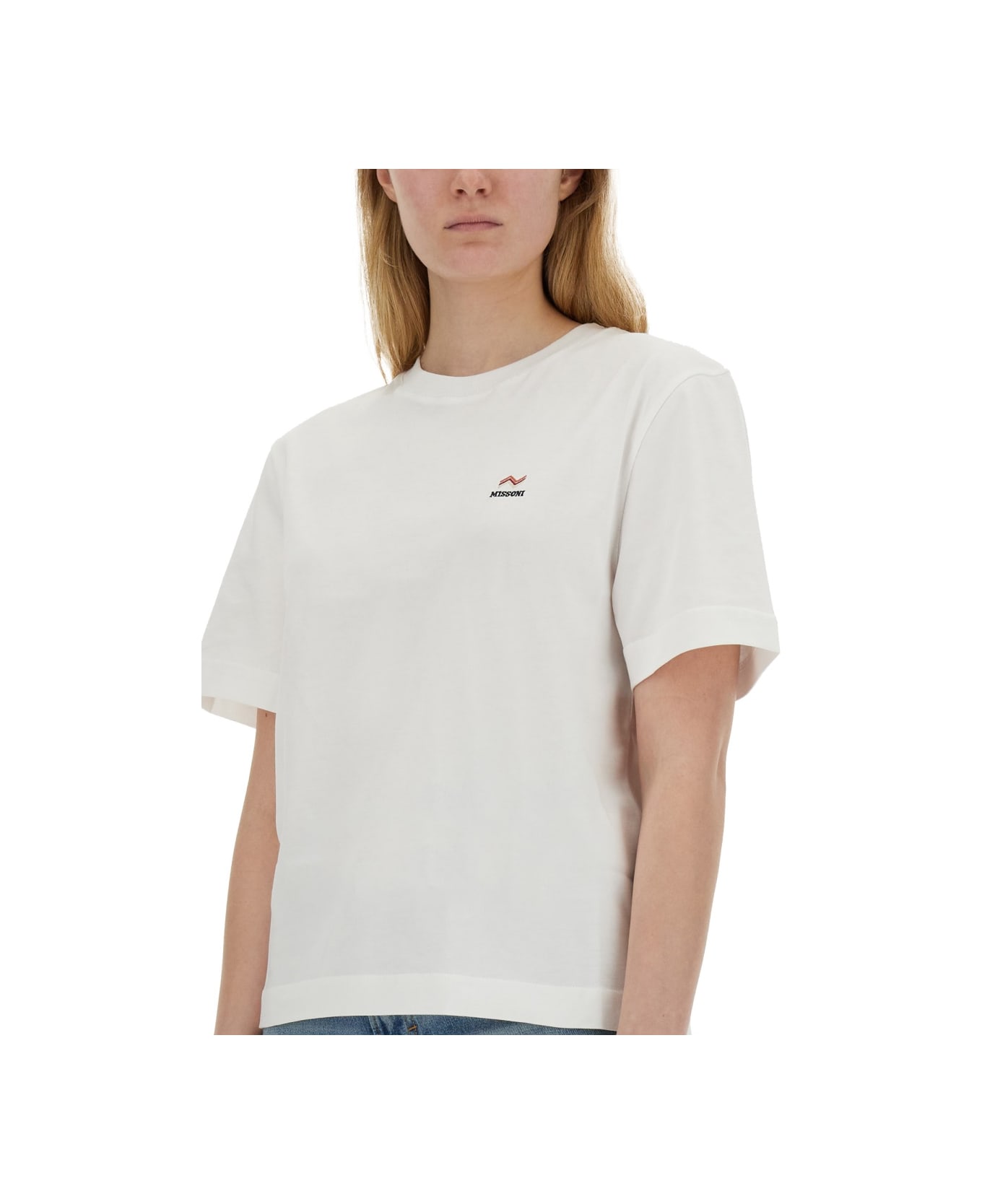 Missoni T-shirt With Logo - WHITE Tシャツ