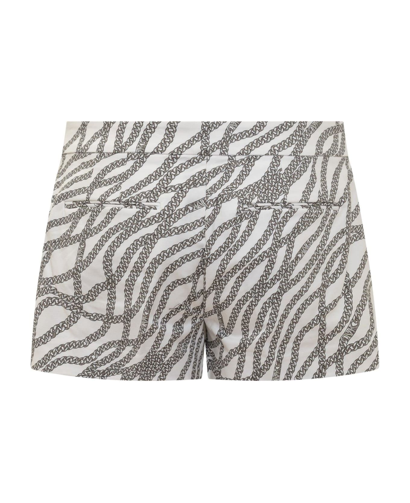Michael Kors Status Print Stretch Shorts - WHITESILVER