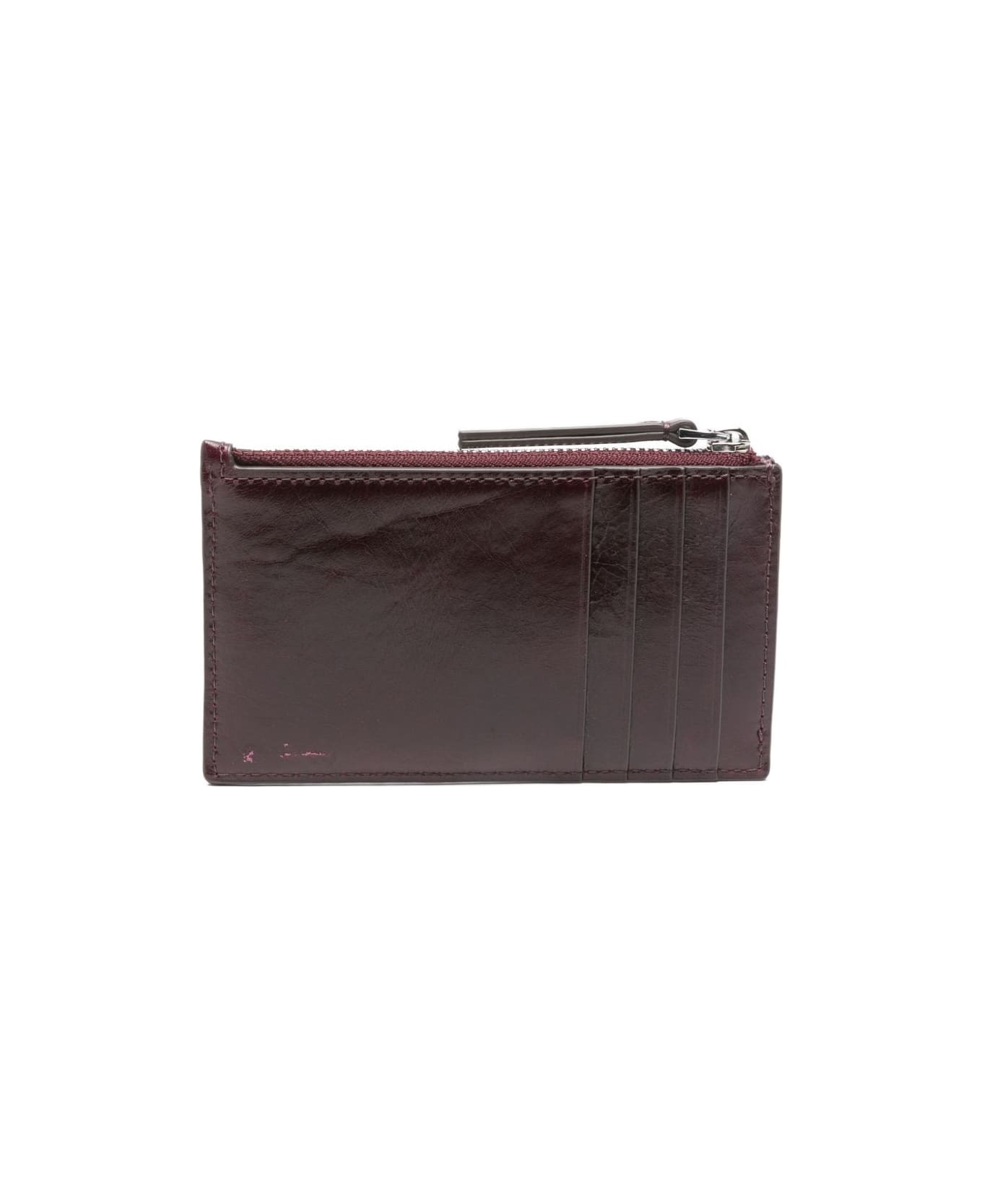 Tory Burch Kira Leather Card Case - Bordeaux