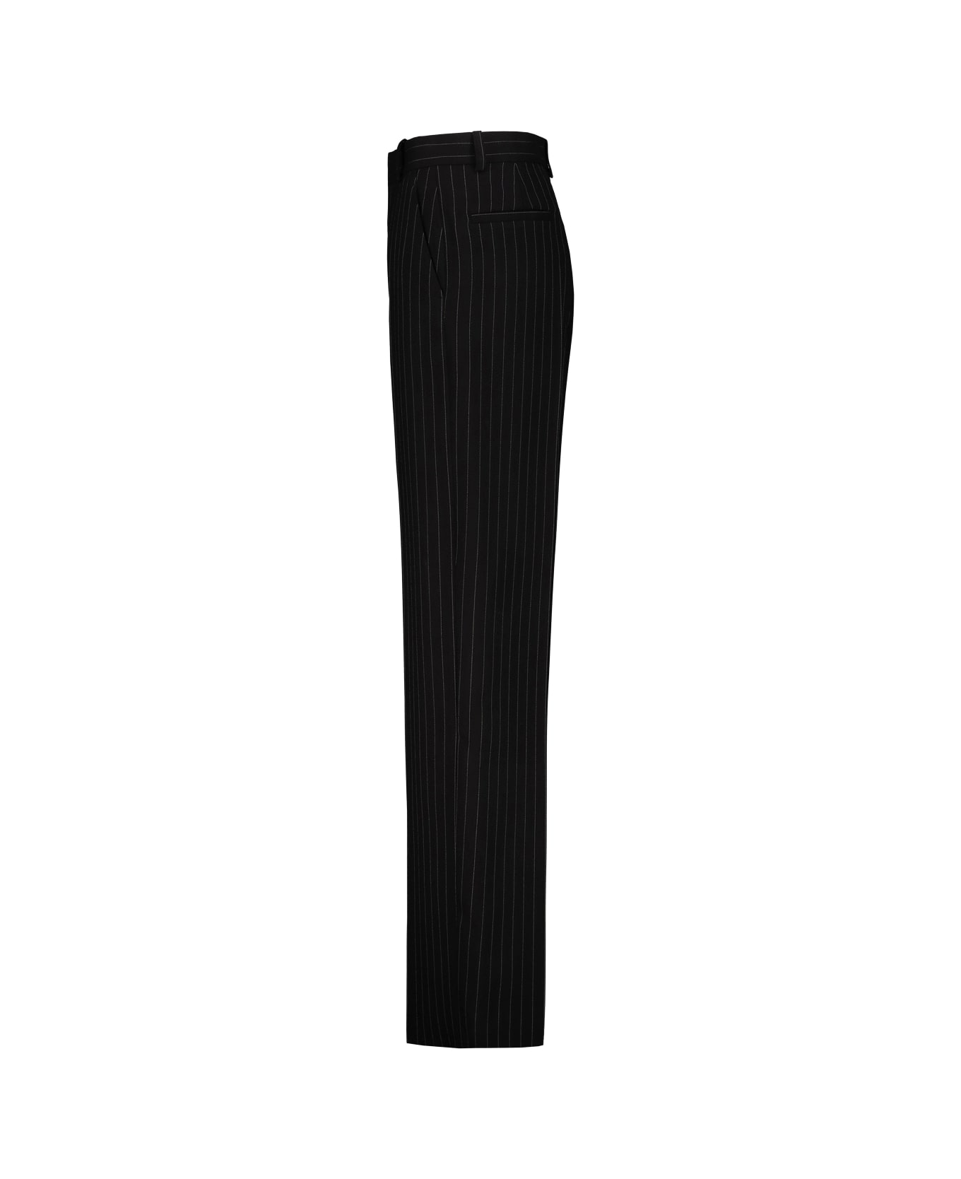 WARDROBE.NYC Classic Straight Leg Trouser Pinstripe - Bps Black Pinstripe