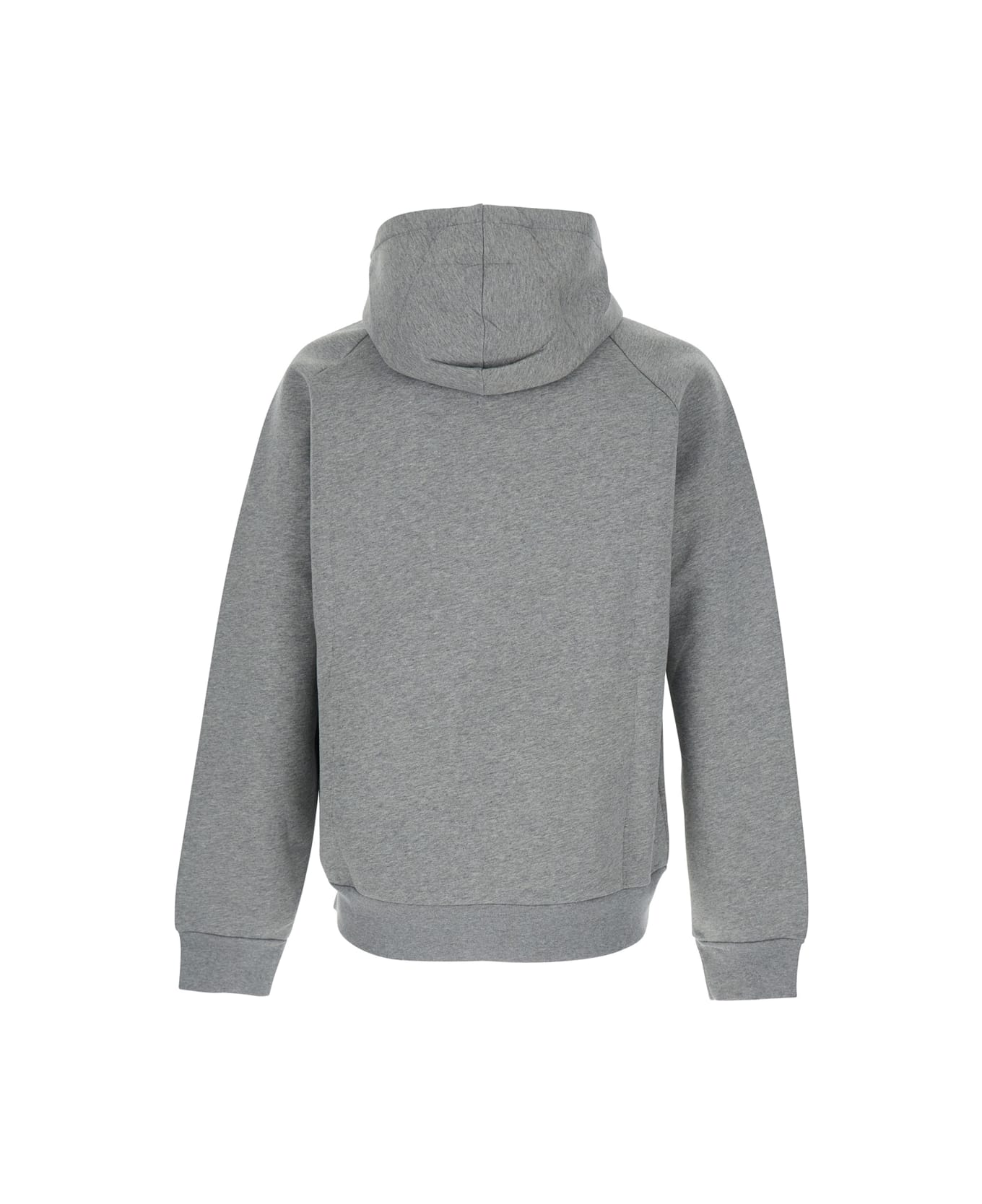 Autry Grey Hoodie With Dropped Shoulders In Neoprene Man - Grey