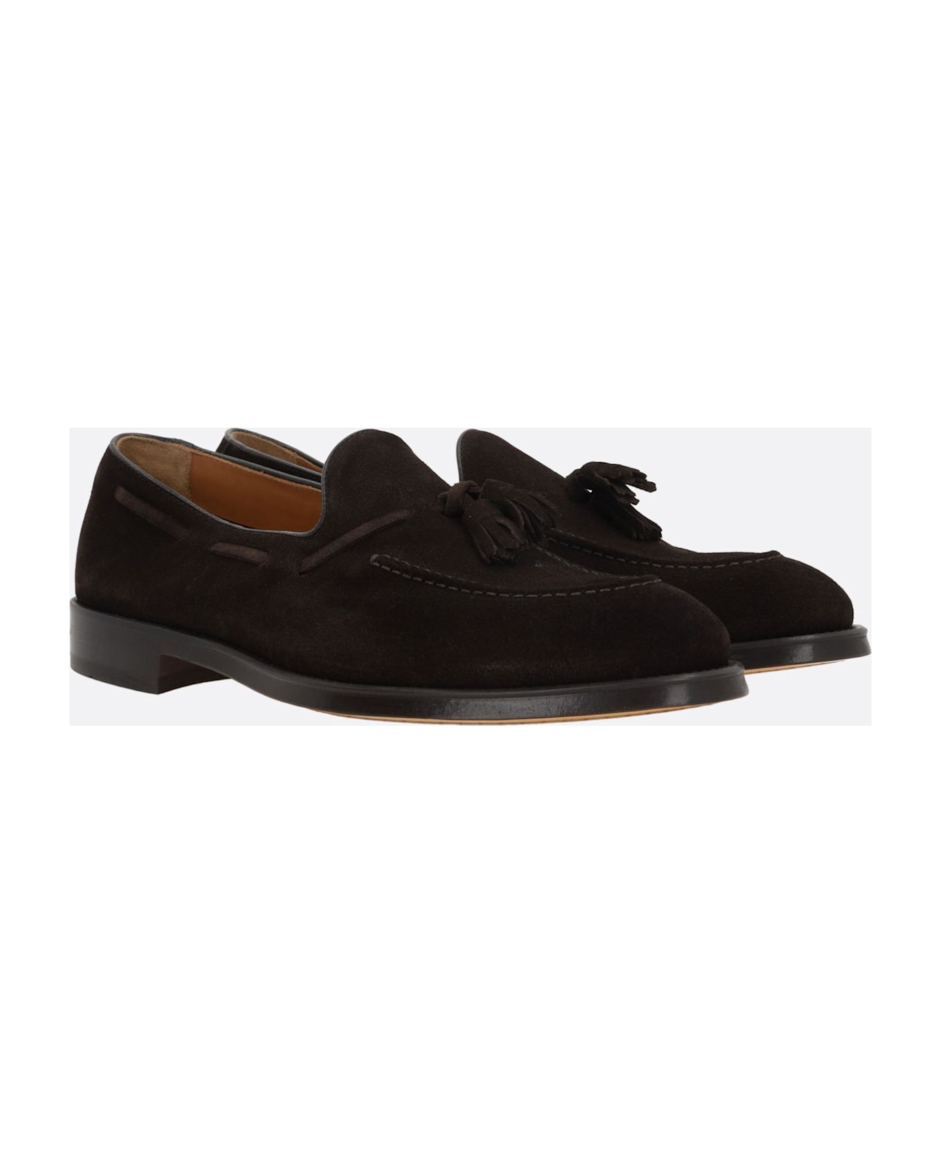 Doucal's Suede Loafers With Tassels - Marrone