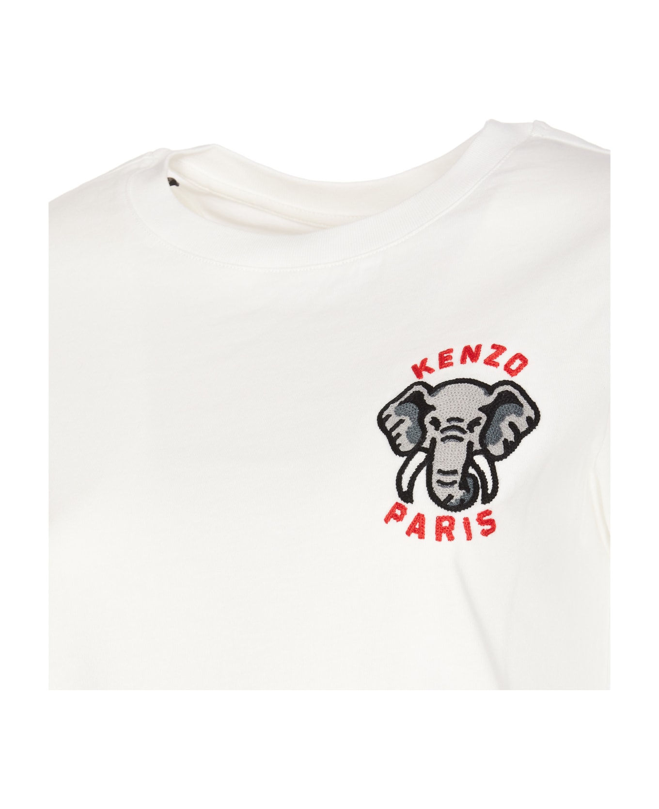 Kenzo Elephant Logo T-shirt - OFF WHITE