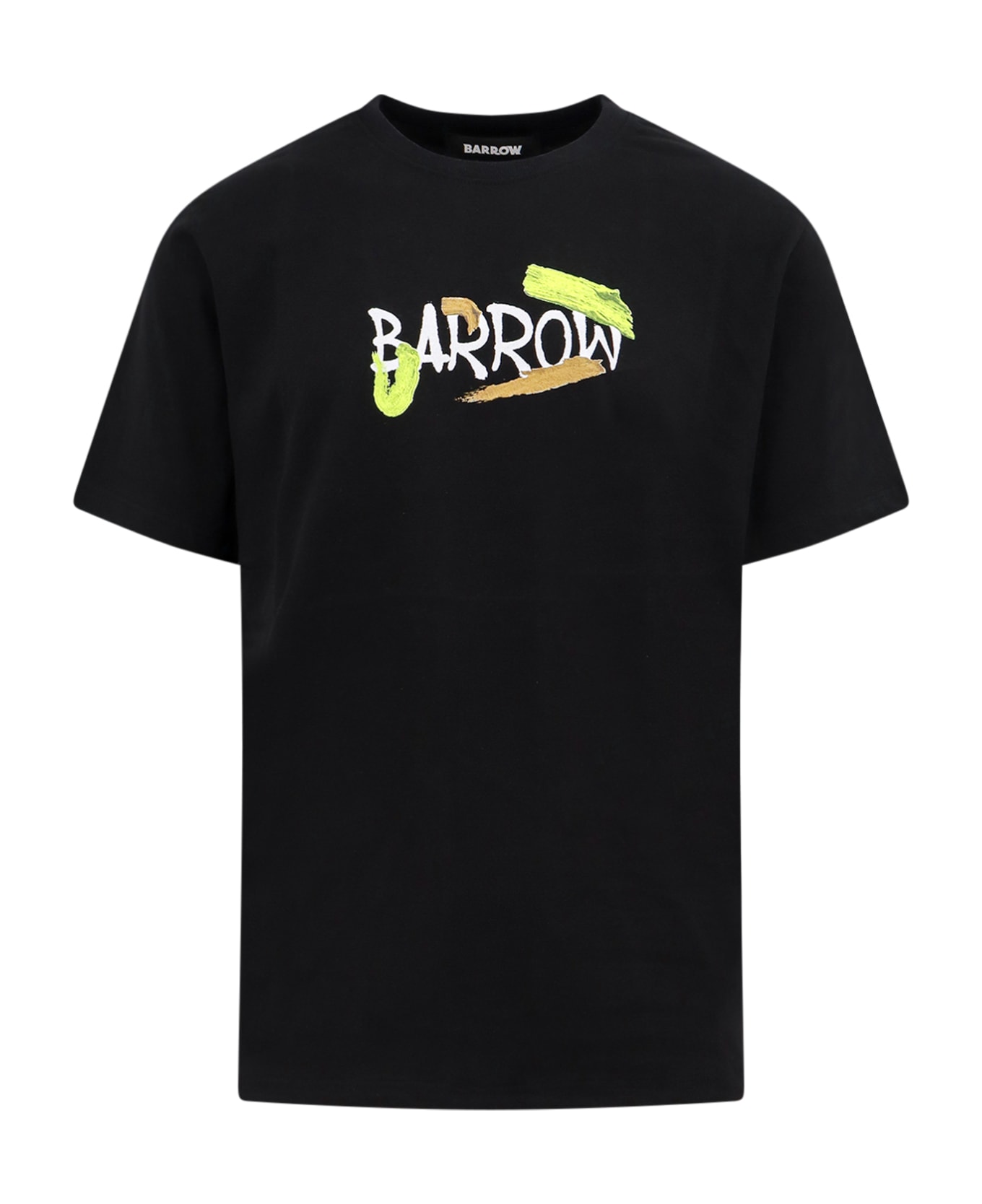 Barrow Black T-shirt With Lettering And Graphic Print - Black Tシャツ