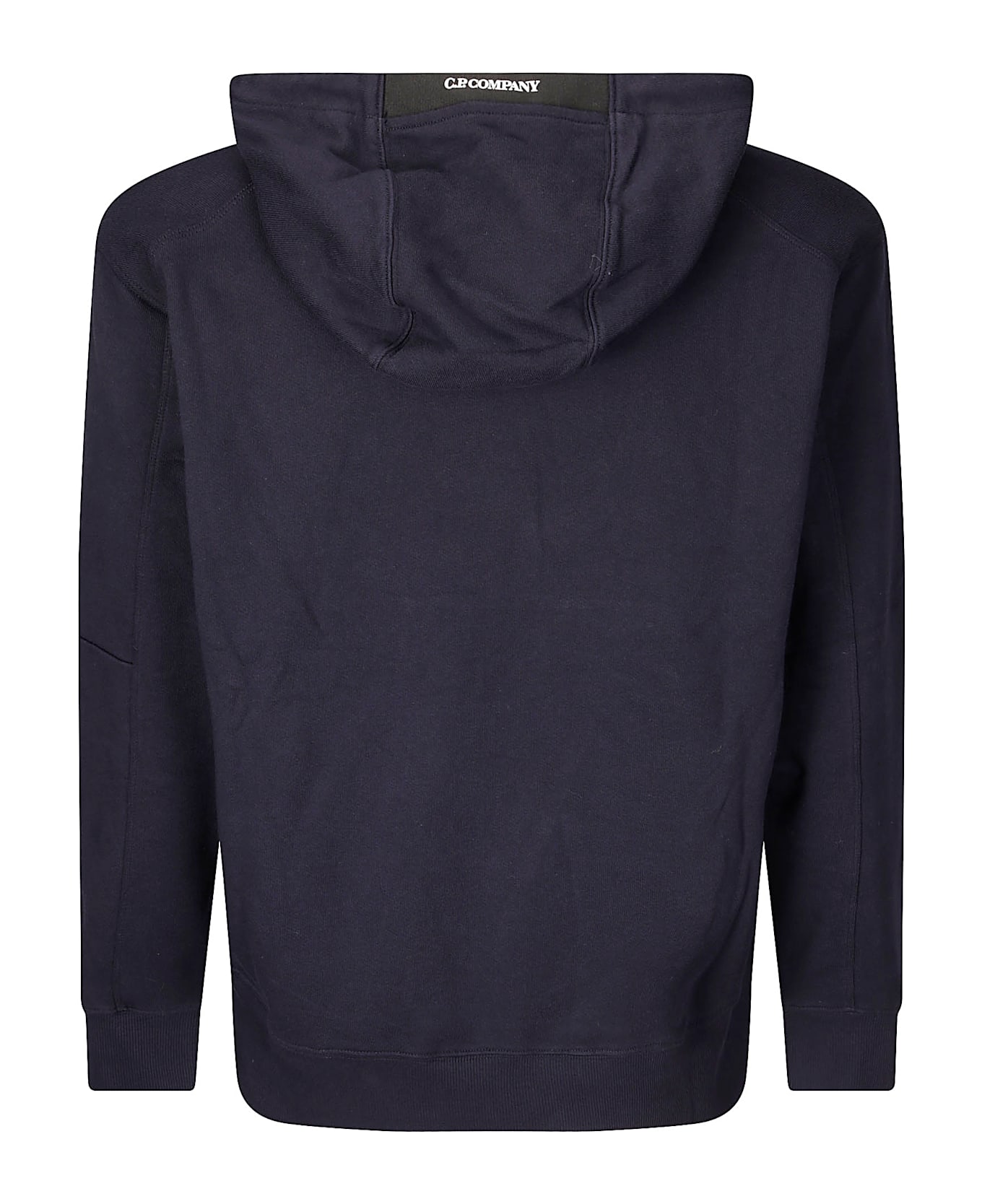 C.P. Company Diagonal Raised Fleece Hooded Sweatshirt - TOTAL ECLIPSE
