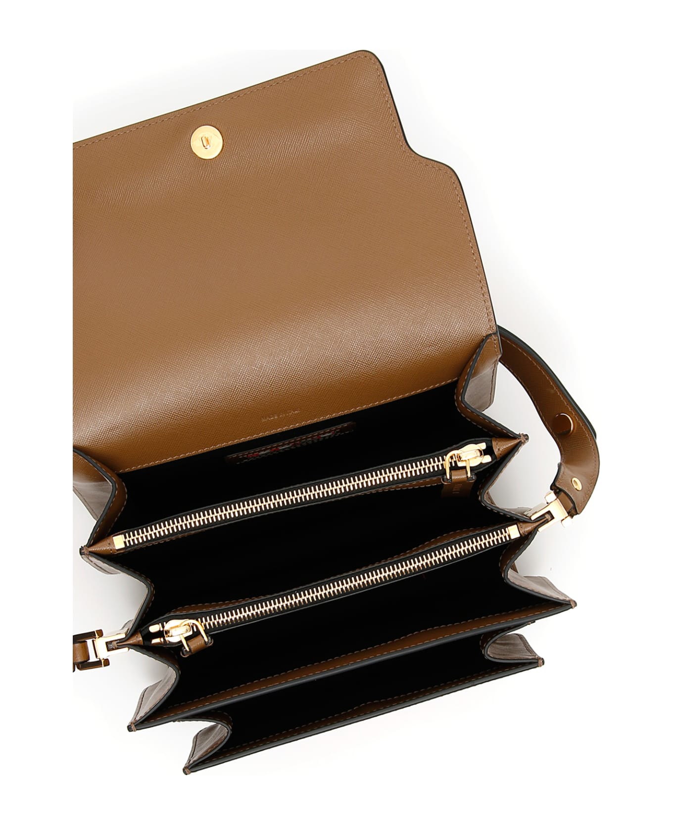Marni Trunk Bag In Brown Leather - Cigar