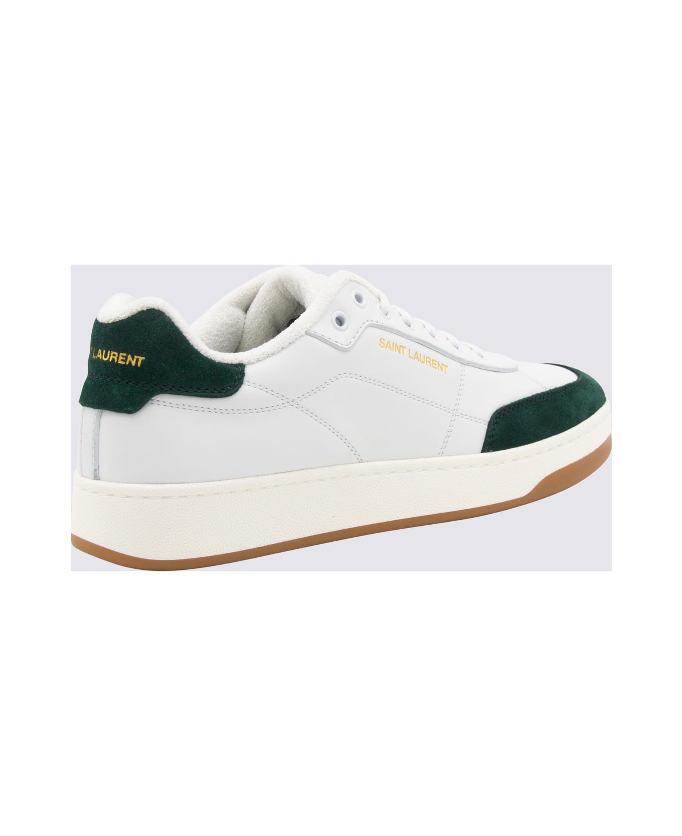 Saint Laurent White And Green Sneakers
