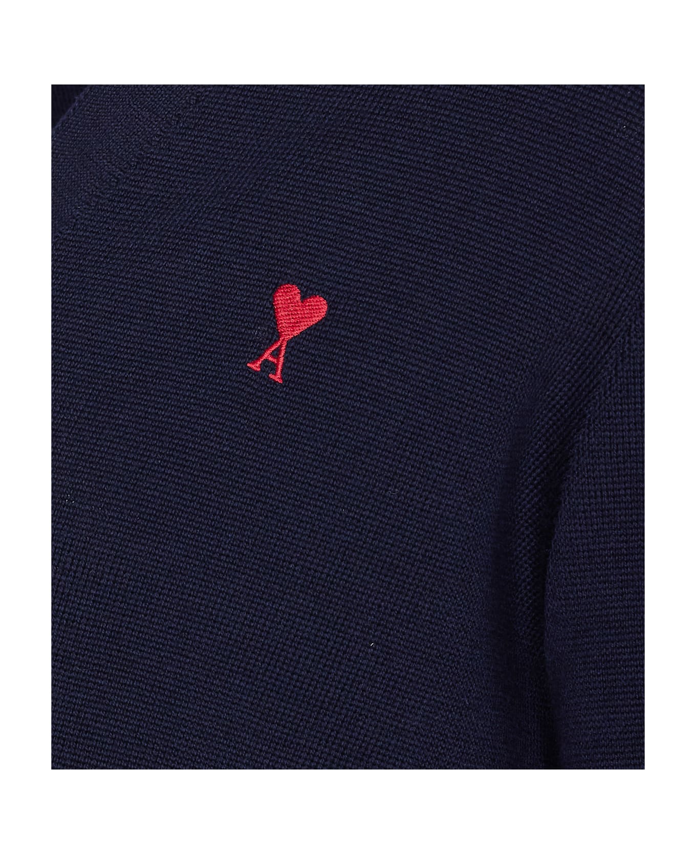 Ami Alexandre Mattiussi Ami De Coeur Cardigan - MARINE/ROUGE