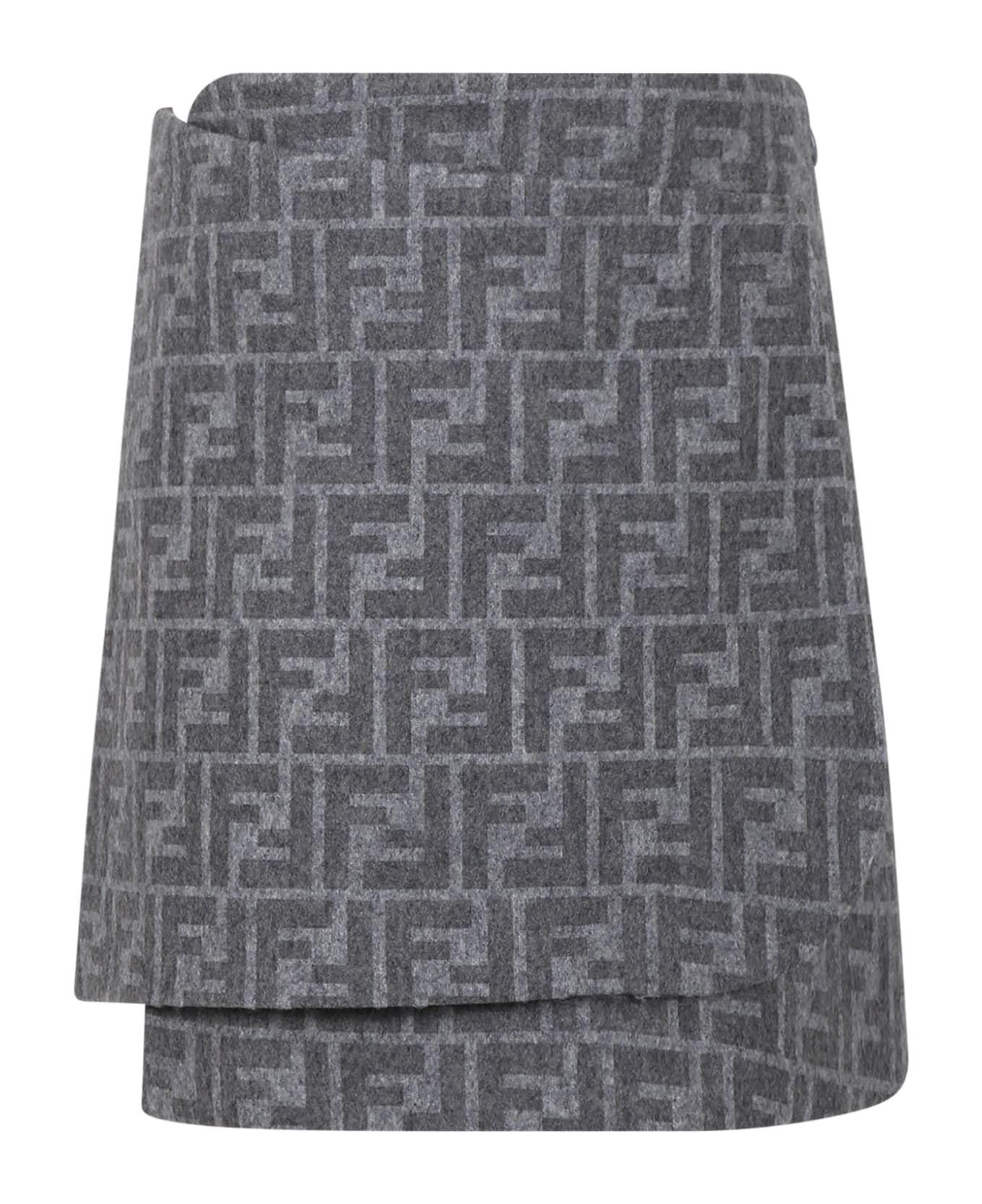 Fendi Grey Skirt For Girl - Grigio