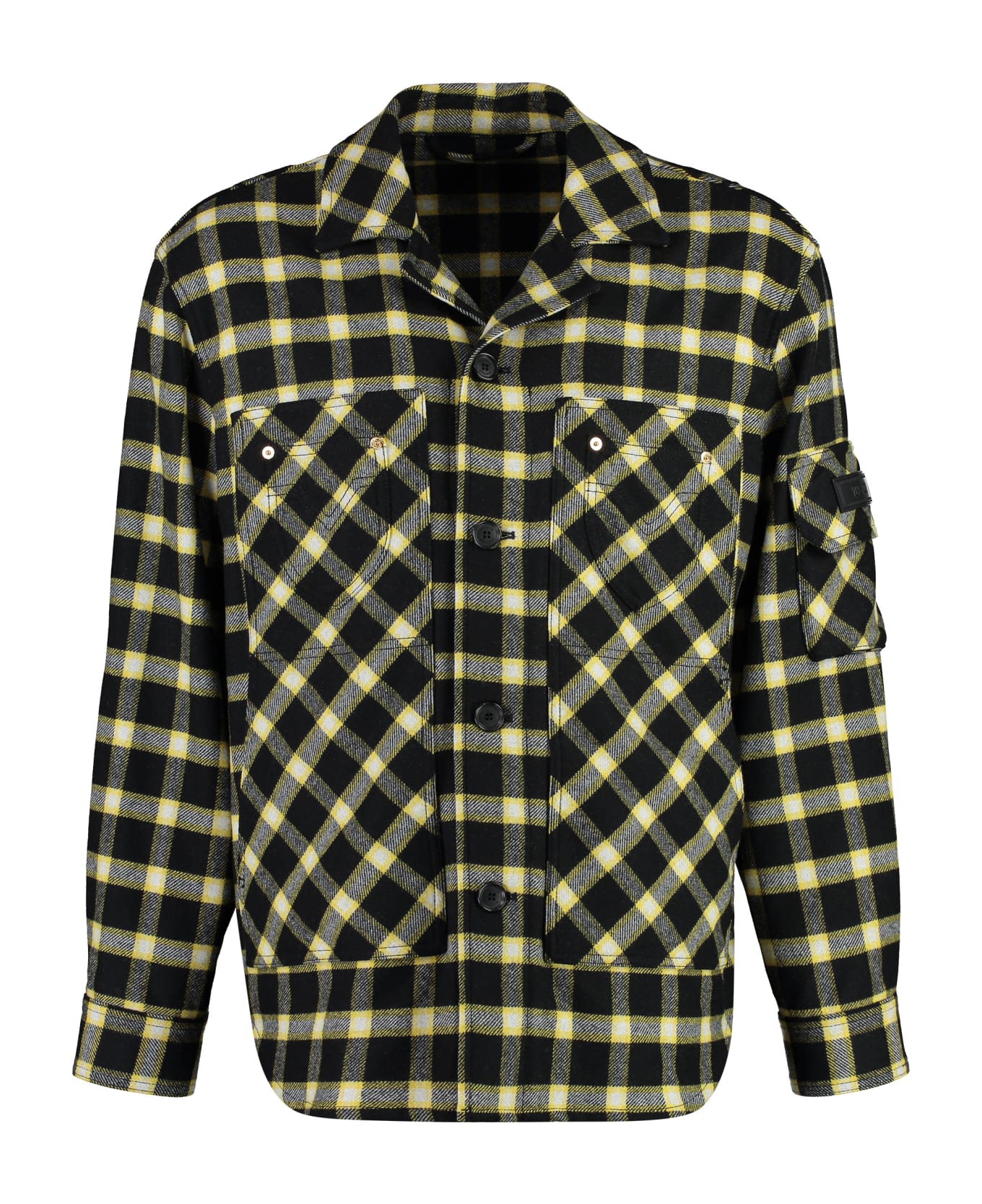 Versace Wool Blend Overshirt - black シャツ