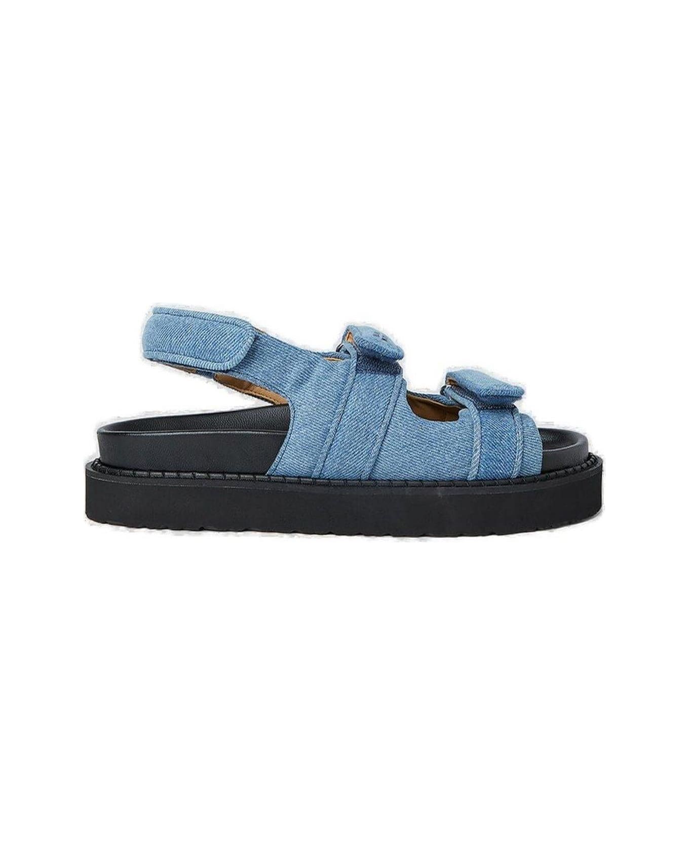 Isabel Marant Touch-strap Open-toe Denim Sandals - BLUE