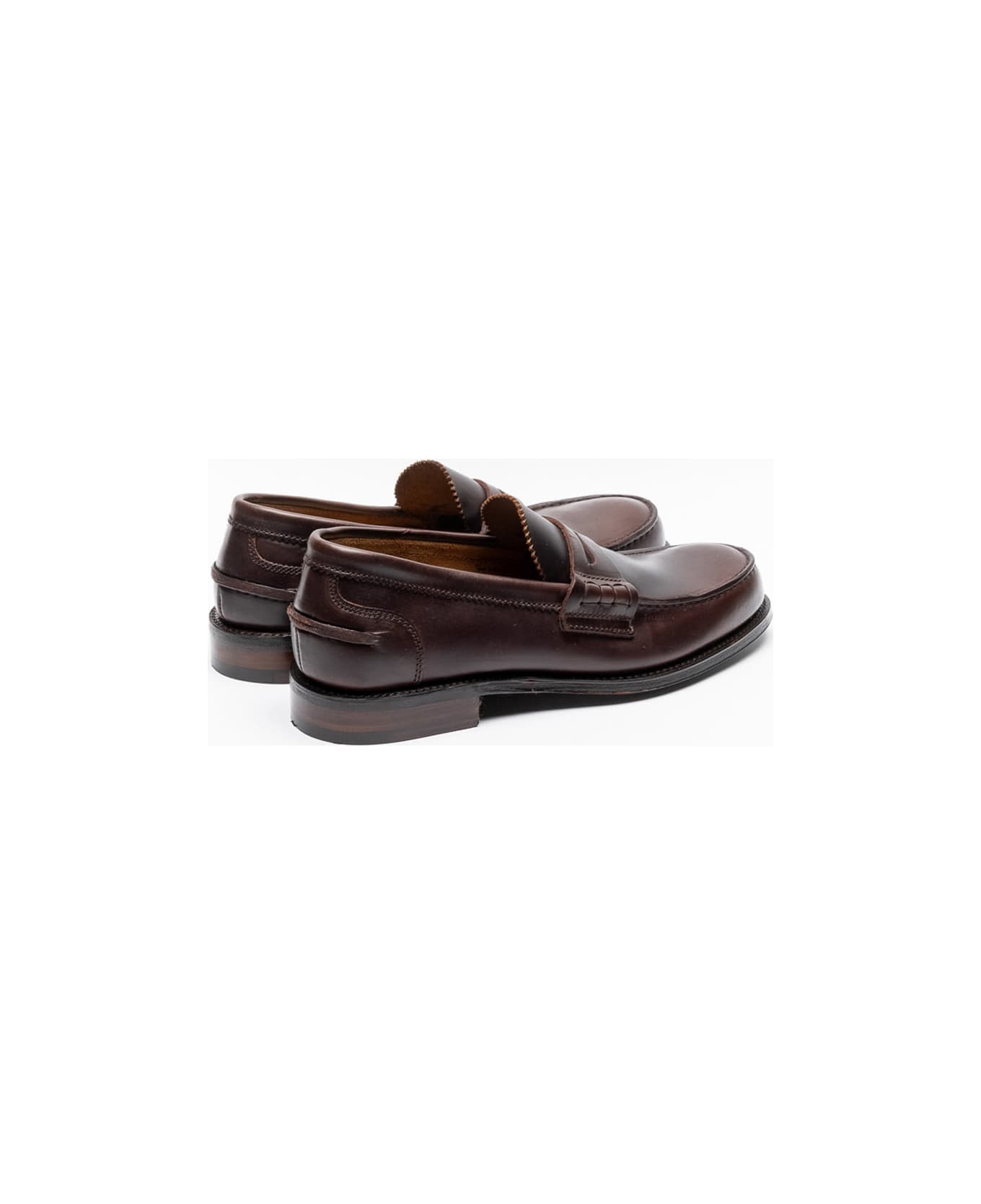 Cheaney Brown Oxford Pull Up Calf Penny Loafer - Bordeaux ローファー＆デッキシューズ