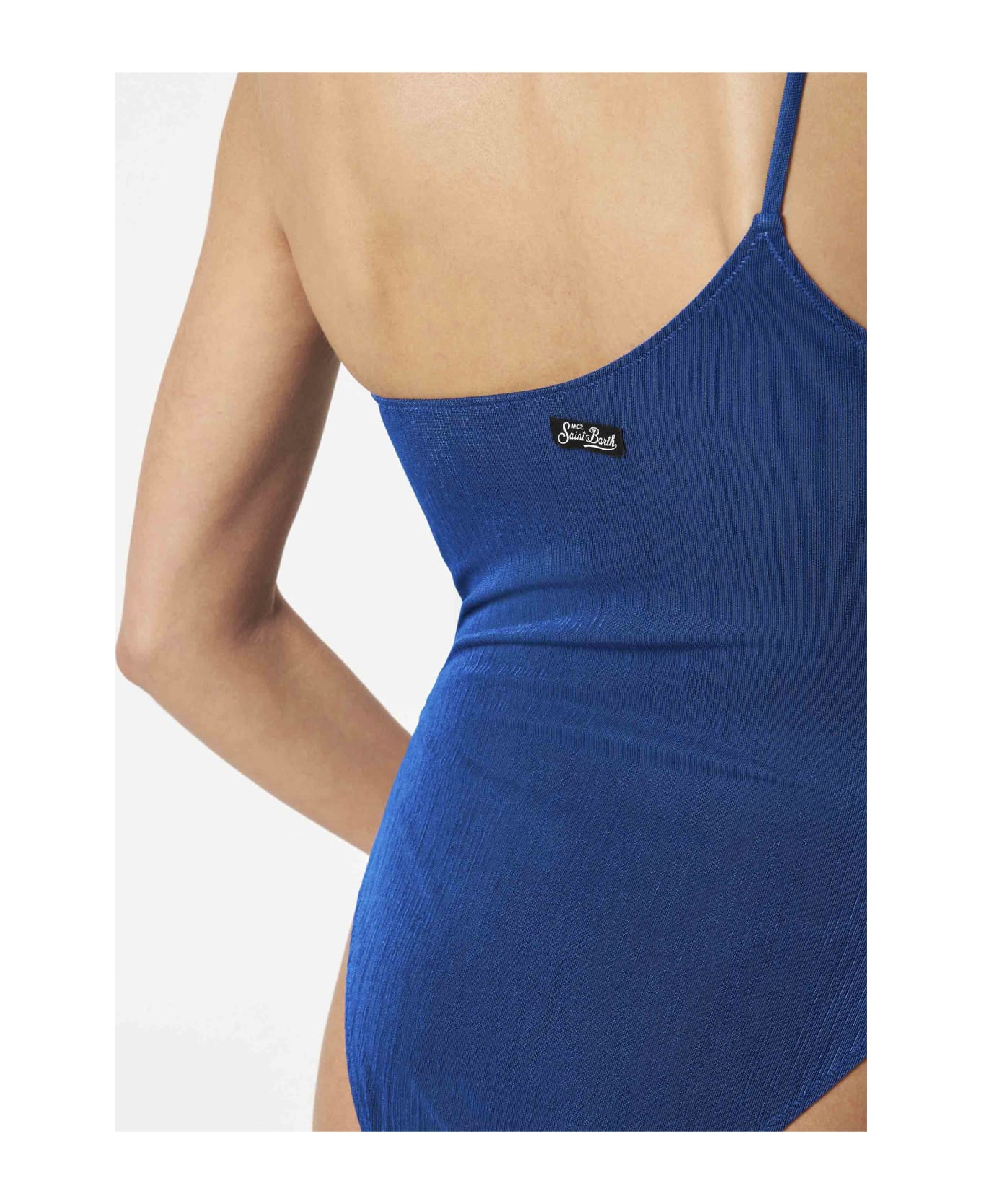 MC2 Saint Barth Bluette One Shoulder One-piece Swimsuit - BLUE