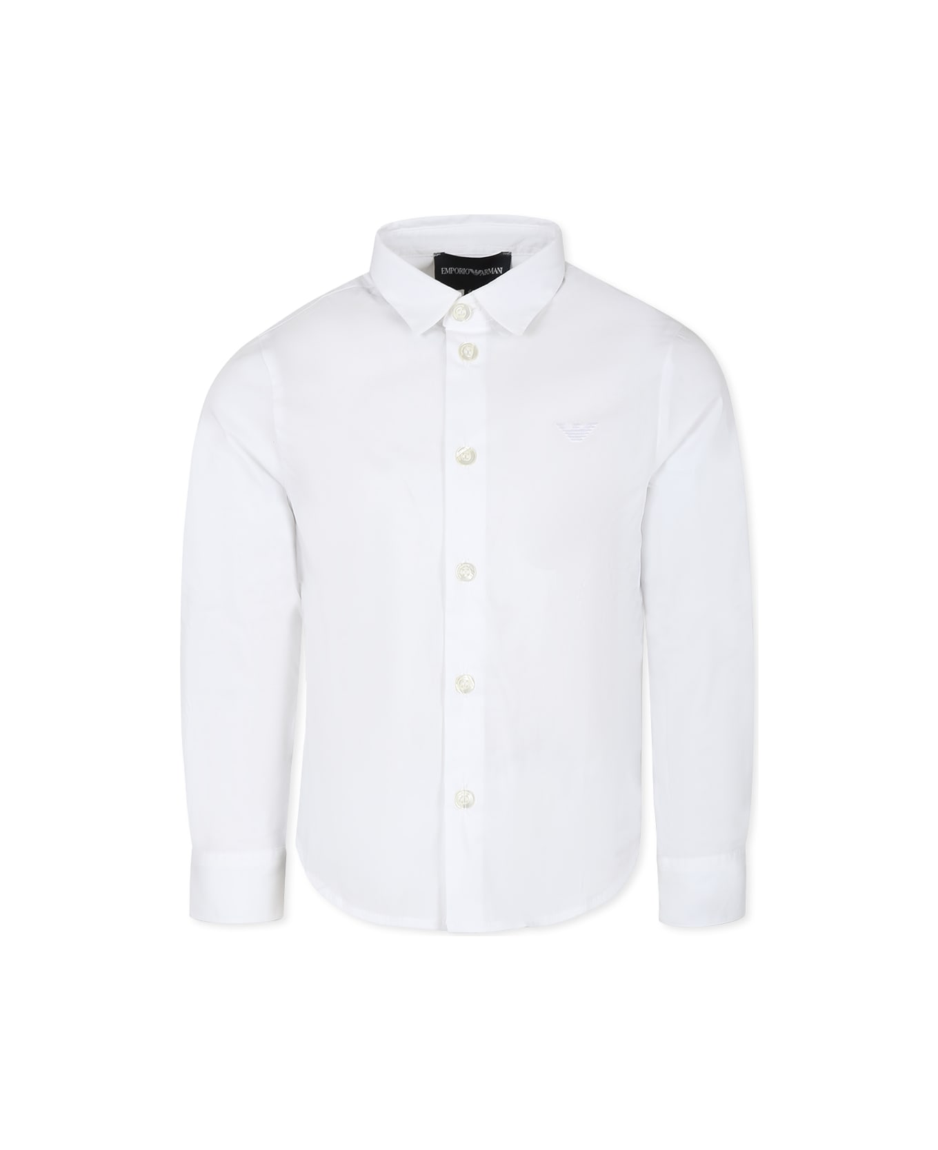 Emporio Armani White Shirt For Boy - White