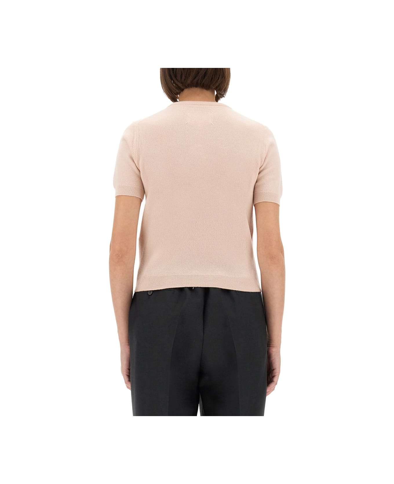 Maison Margiela Wool Crew Neck T-shirt - PINK