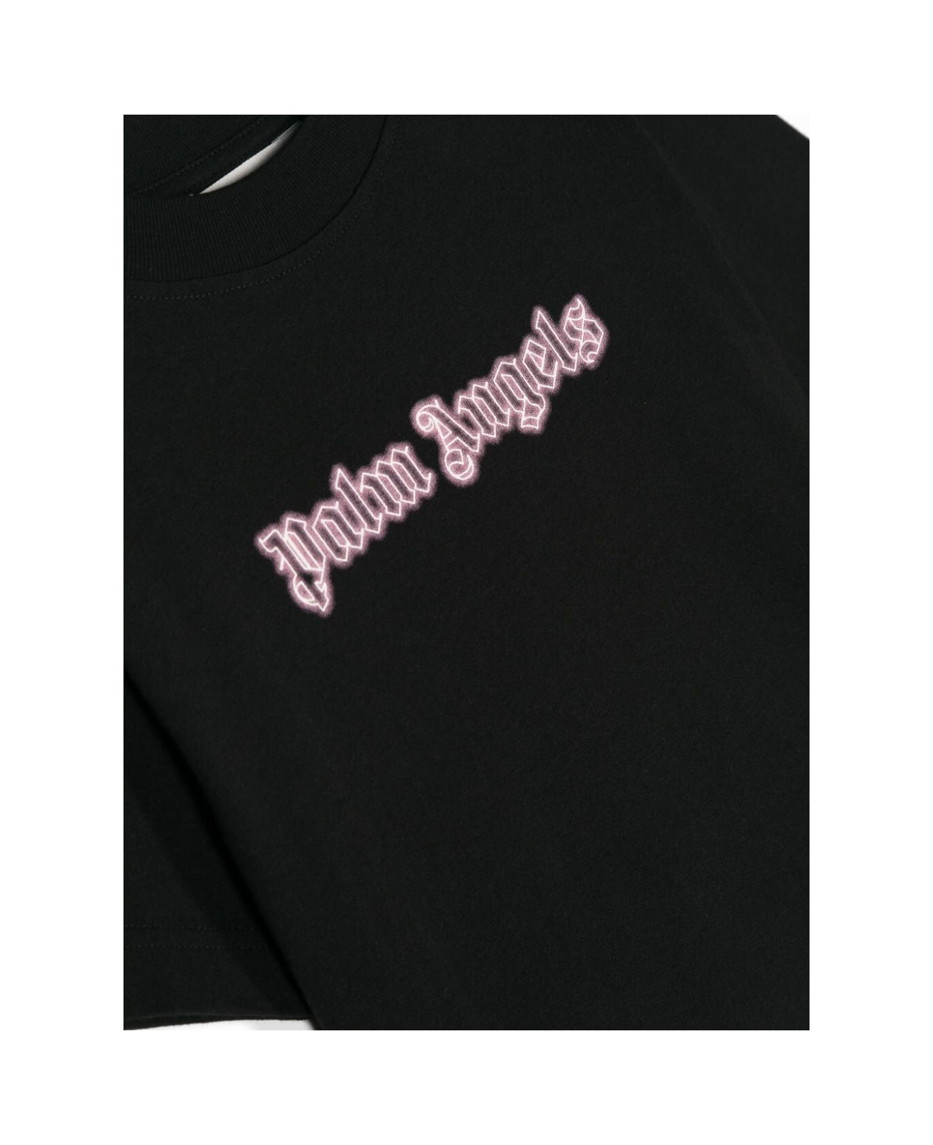 Palm Angels Neon Logo Reg. T-shirt - Black Rose Tシャツ＆ポロシャツ