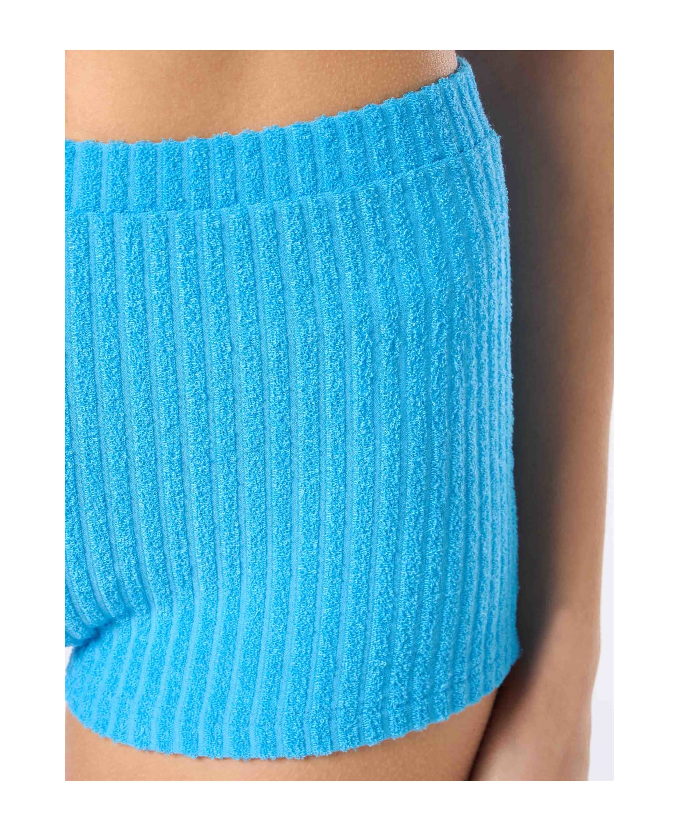 MC2 Saint Barth Woman Terry Hot Pants Sherlin - SKY
