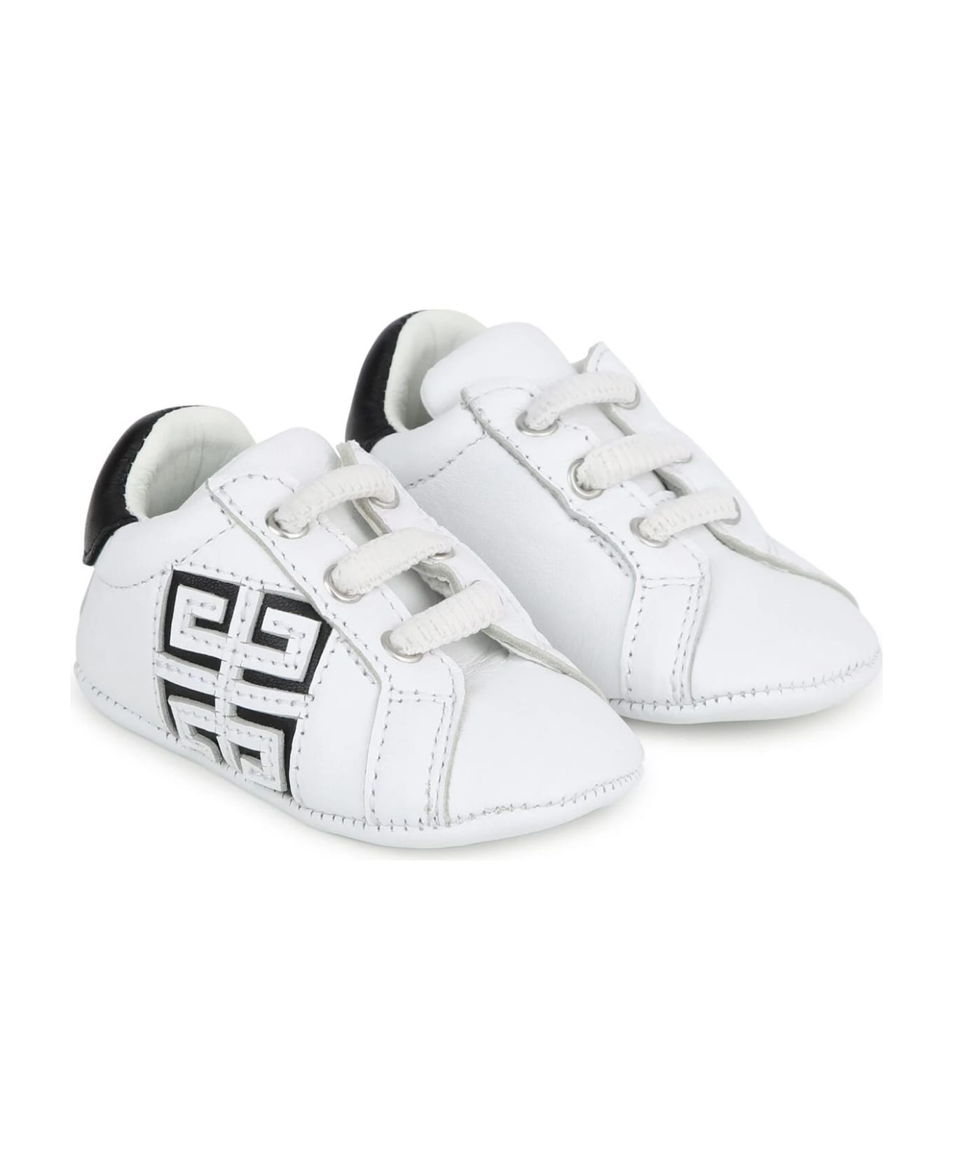 Givenchy White And Black 4g Sneakers - White
