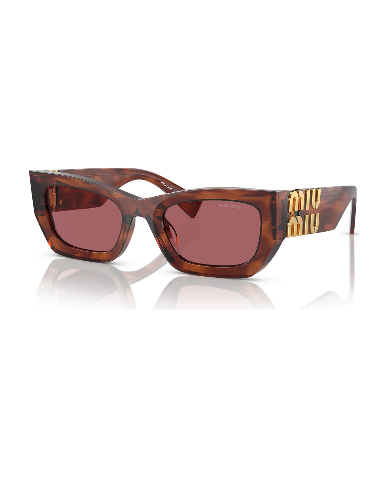 Miu Miu Eyewear Mu 09ws Striped Tobacco Sunglasses - Striped Tobacco