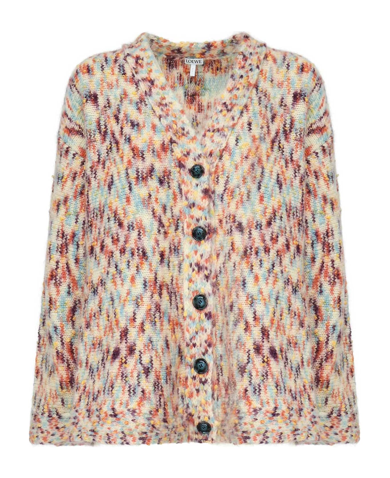 Loewe Mohair And Wool Blend Cardigan - MultiColour