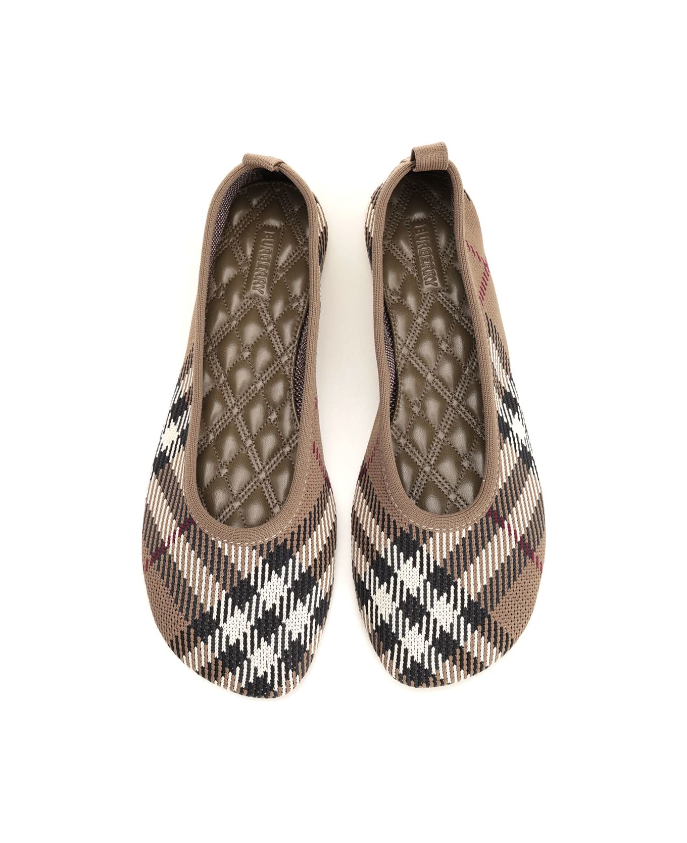Burberry 'baby' Check Ballerinas - Beige