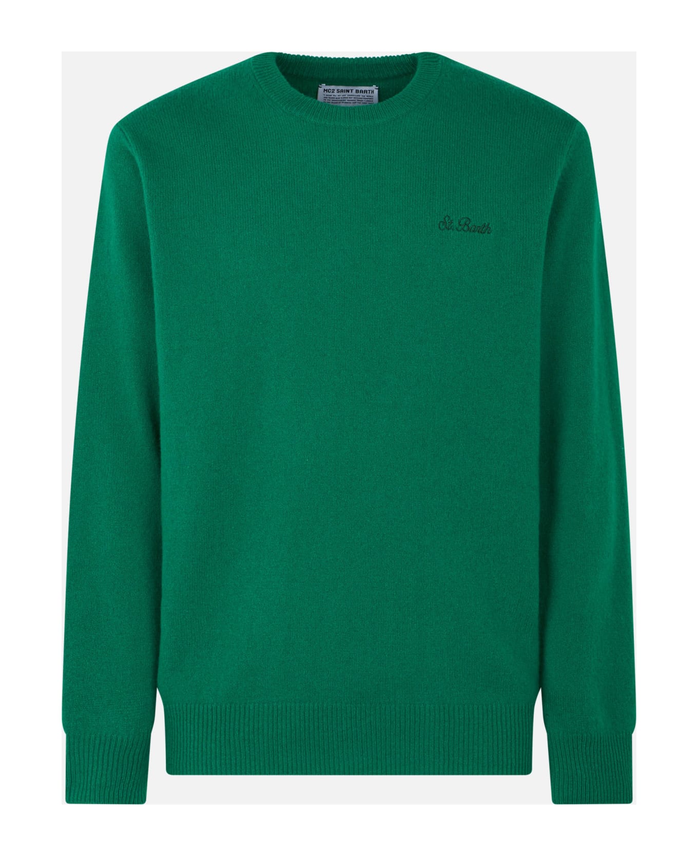 MC2 Saint Barth Green Sweater Regent In Lambswool - GREEN