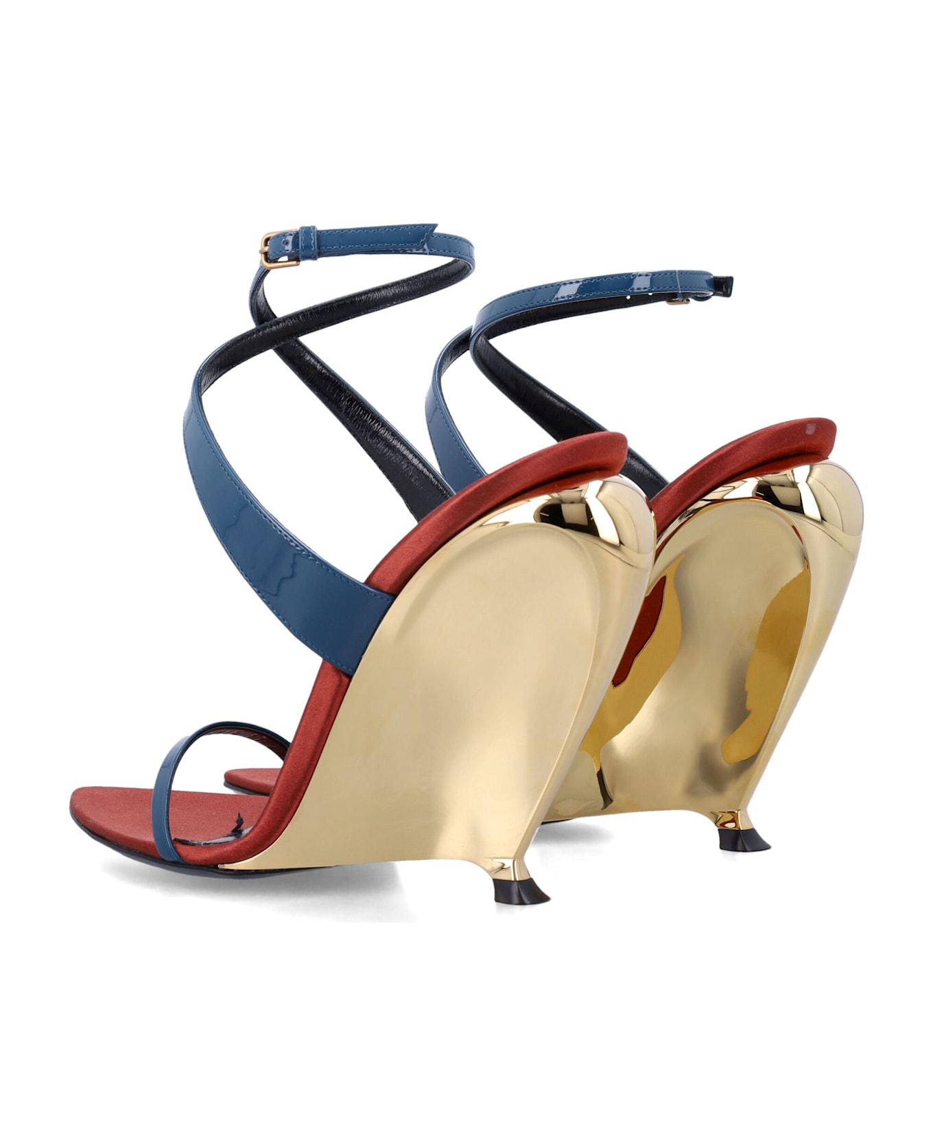 Saint Laurent Tallulah Wedges - DUCK BLUE MULTI