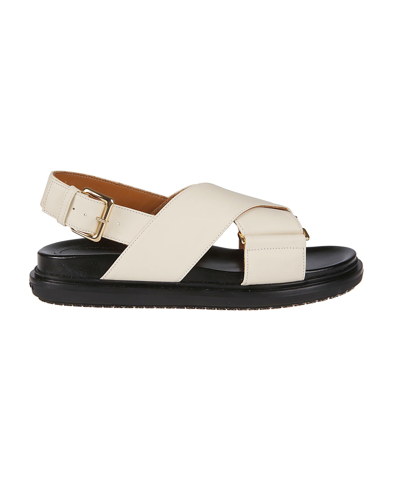 Marni Fussbett Criscross Sandals - Silk White