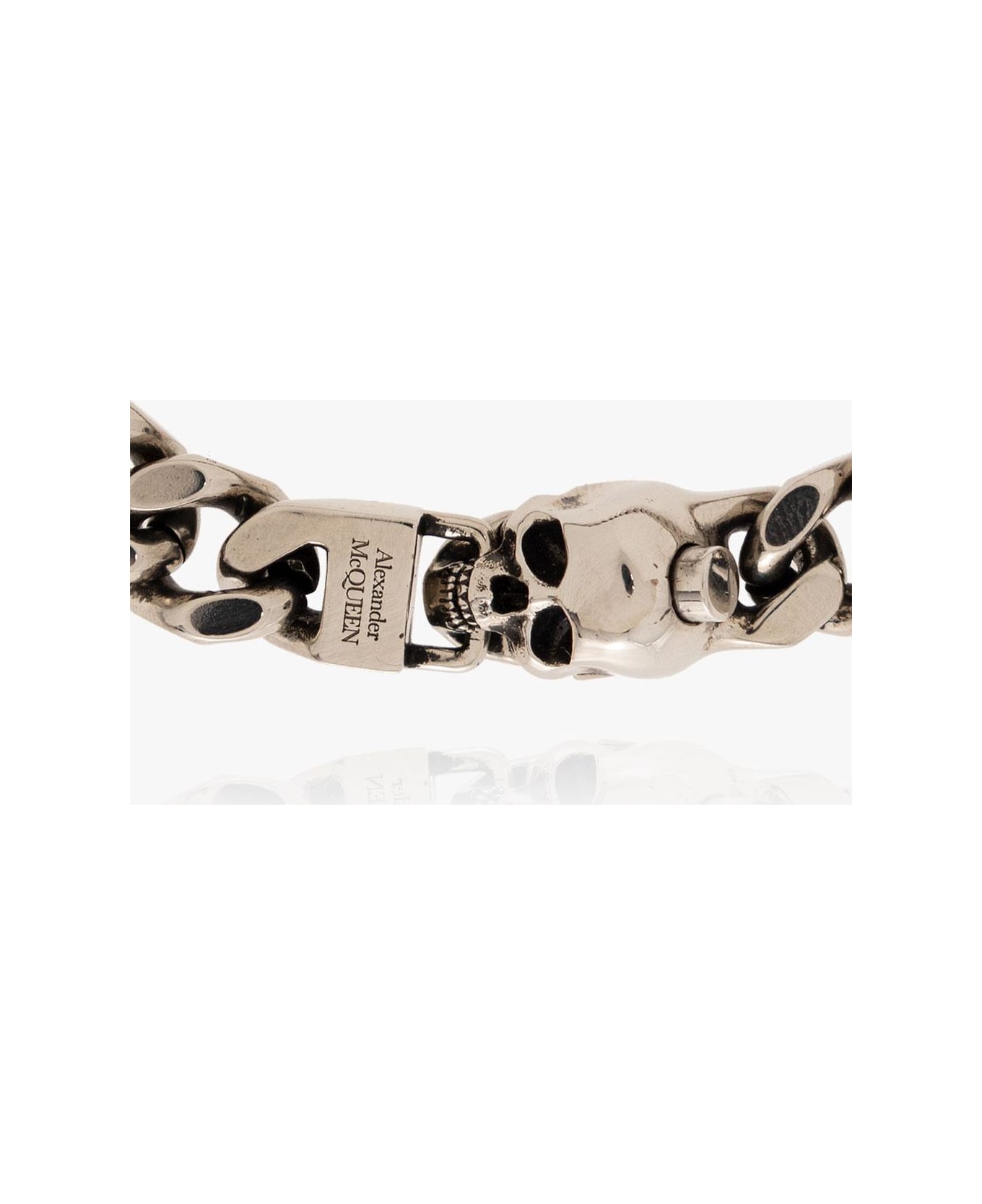 Alexander McQueen Brass Bracelet - Argento