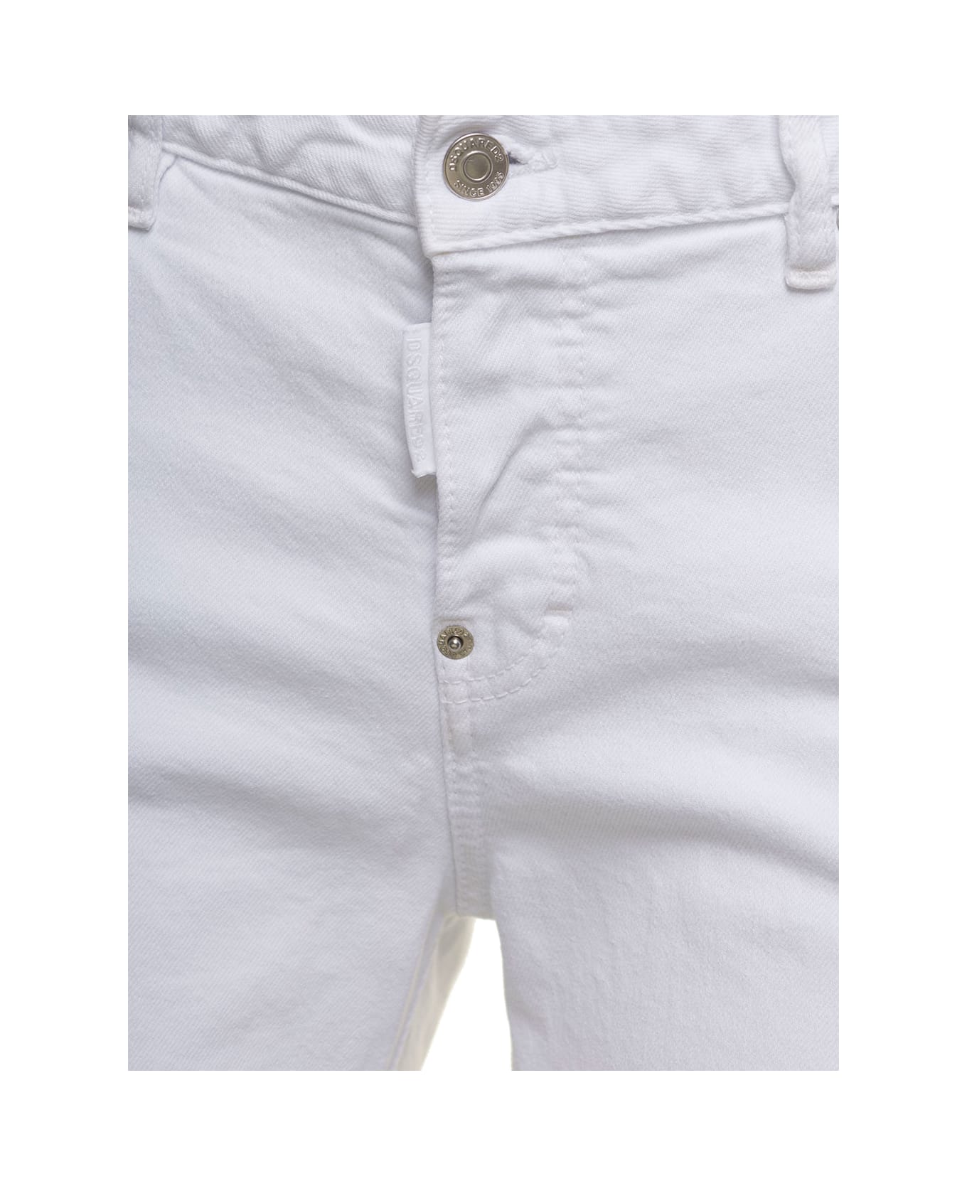 Dsquared2 'cool Girl' White Skinny Jeans In Stretch Cotton Denim Woman Dsquared2 - White