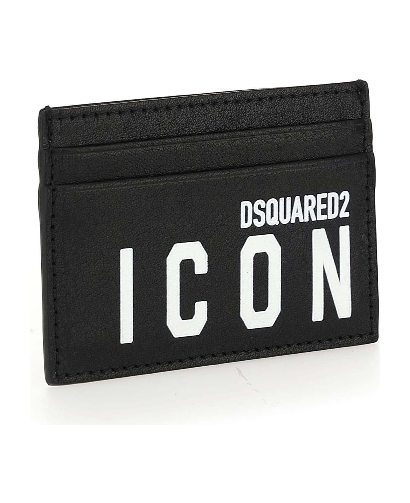 Dsquared2 Icon Print Card Holder - Black 財布