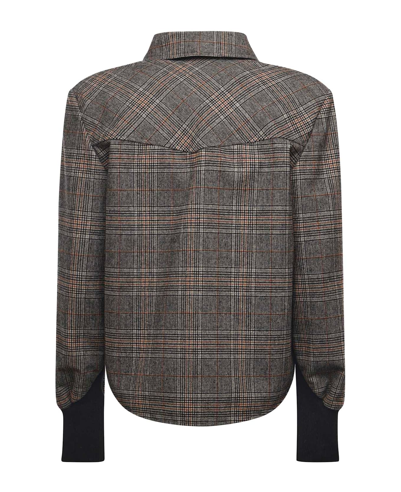 Pinko Berta Shirt Check - MULTI. BEIGE/GRIGIO/GIALLO
