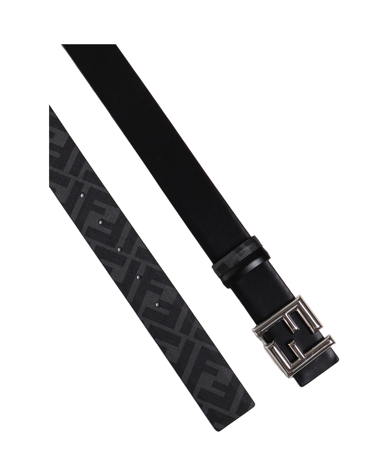 Fendi Reversible Belt In Calfskin - Black
