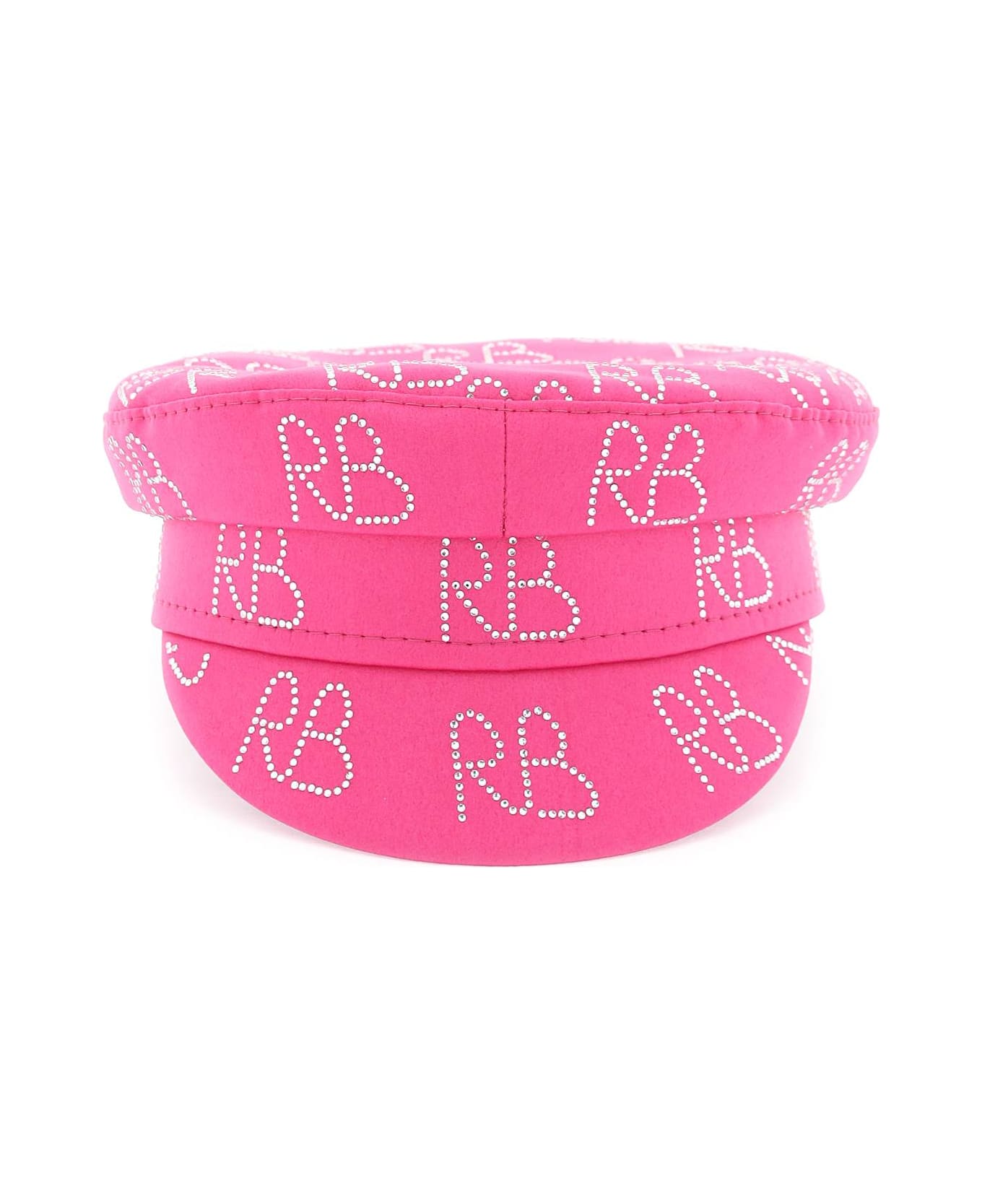 Ruslan Baginskiy Rhinestones Baker Boy Cap - PINK (Pink) ヘアアクセサリー