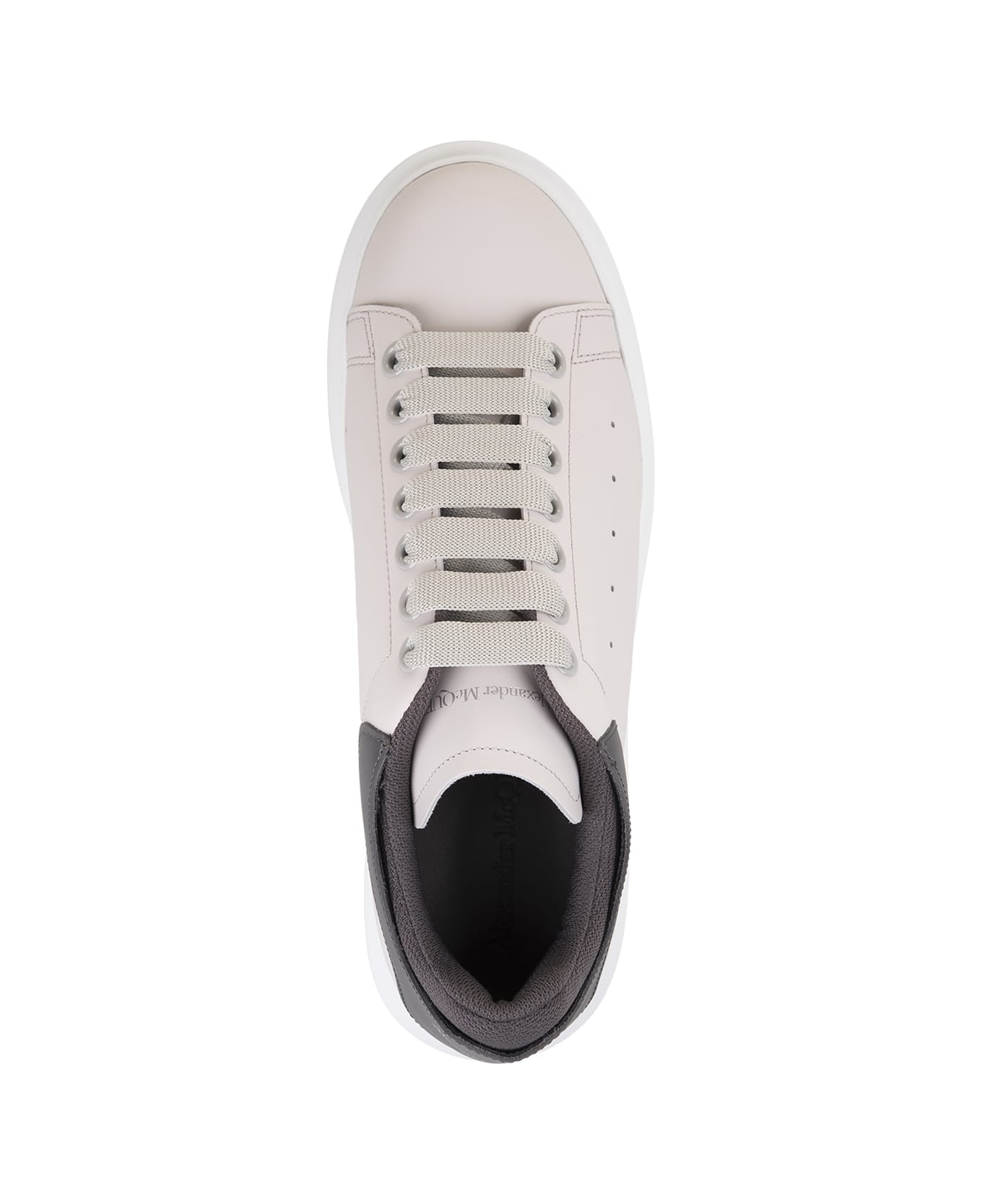 Alexander McQueen Light Grey Oversized Sneakers With Dark Grey Details - Grey