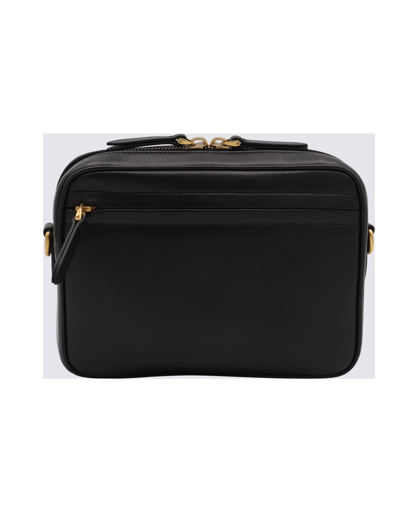 Valentino Garavani Black And Brown Leather Crossbody Bag - NERO/SPICE