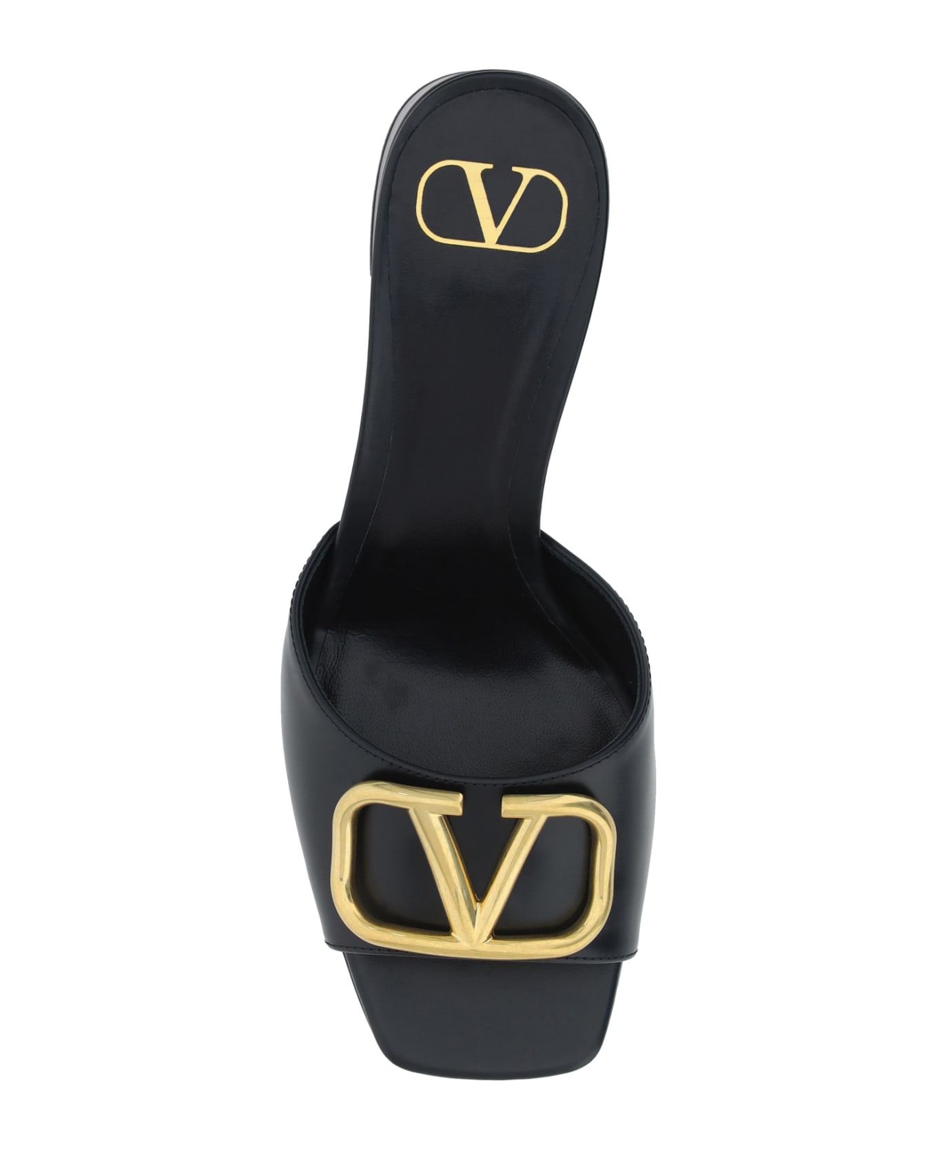 Valentino Garavani Garavani Vlogo Leather Sandals - Nero